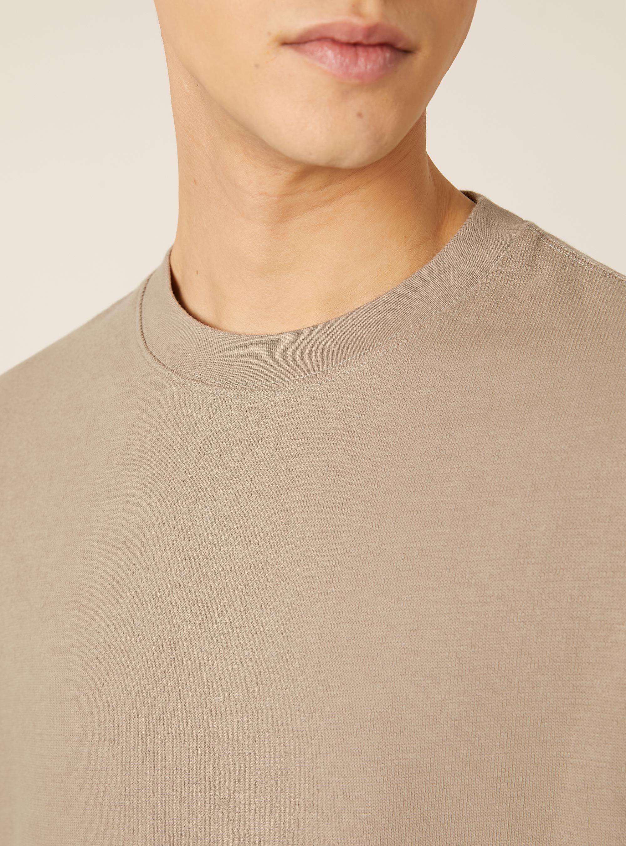 T-shirt in jersey texture fit boxy, GY2 GREY MEDIUM