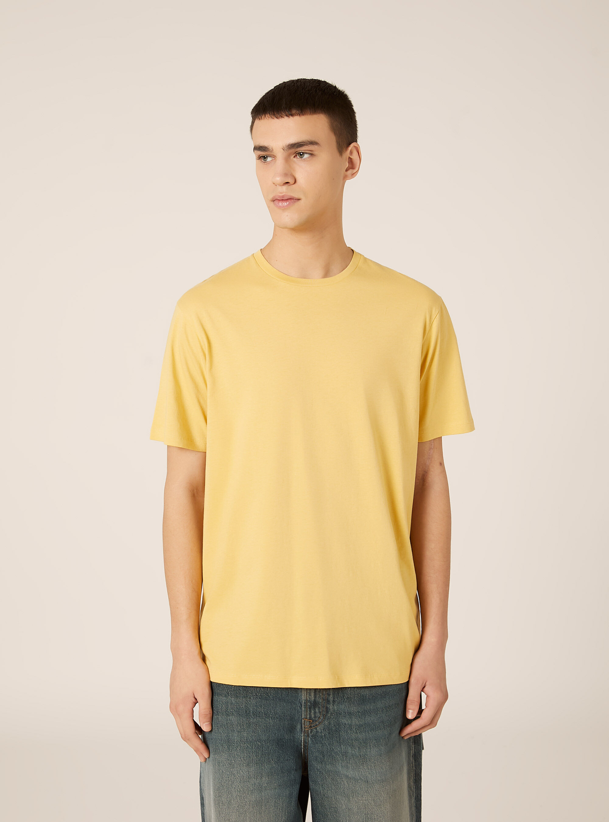 Maglietta girocollo basica, YE2 YELLOW MEDIUM