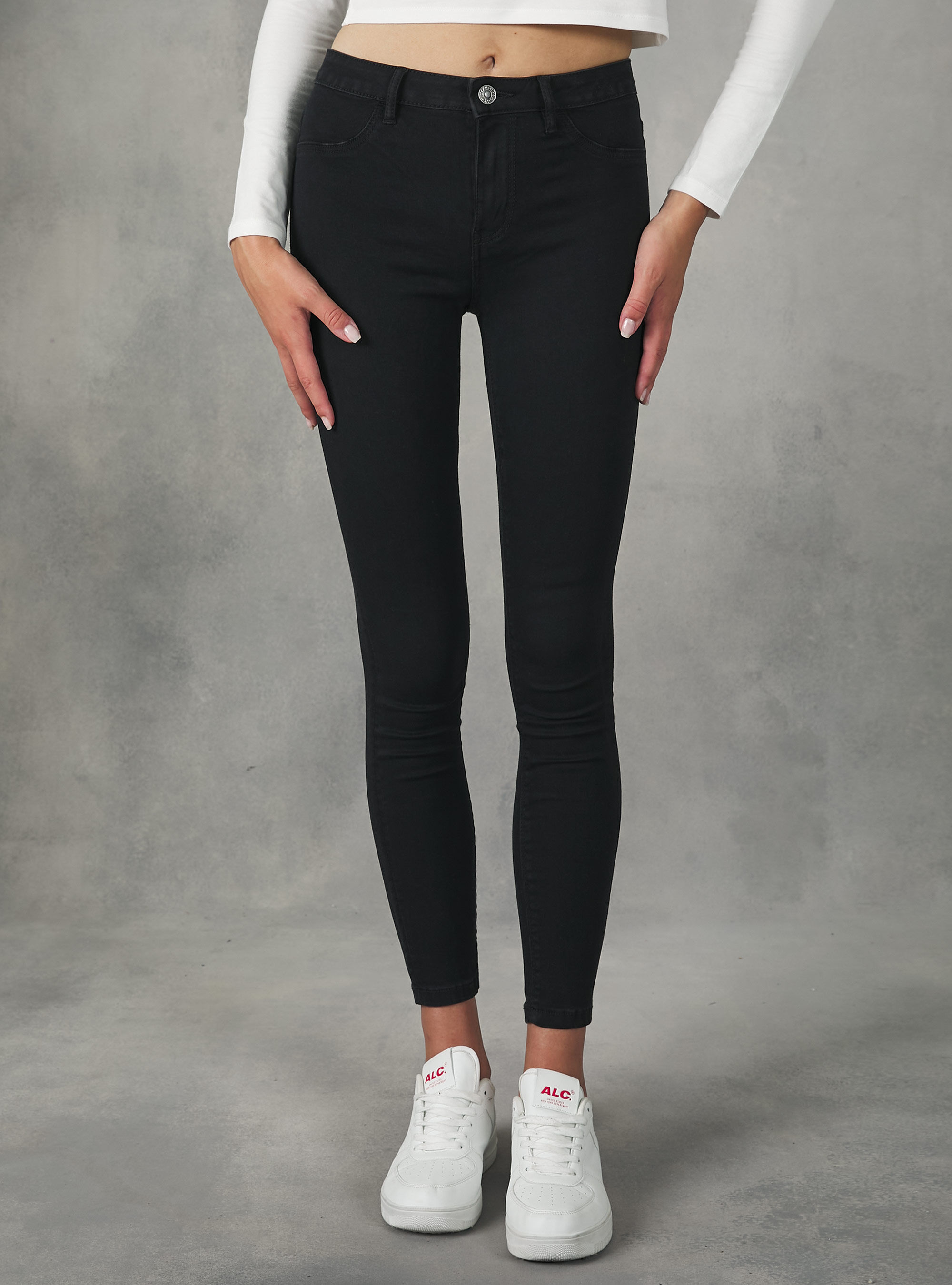 Womens super skinny cheap high waisted jeans
