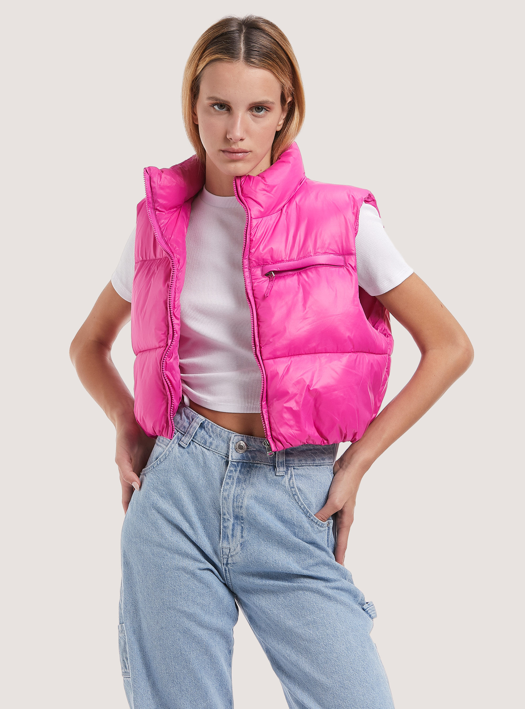 Giubbotto shop smanicato donna