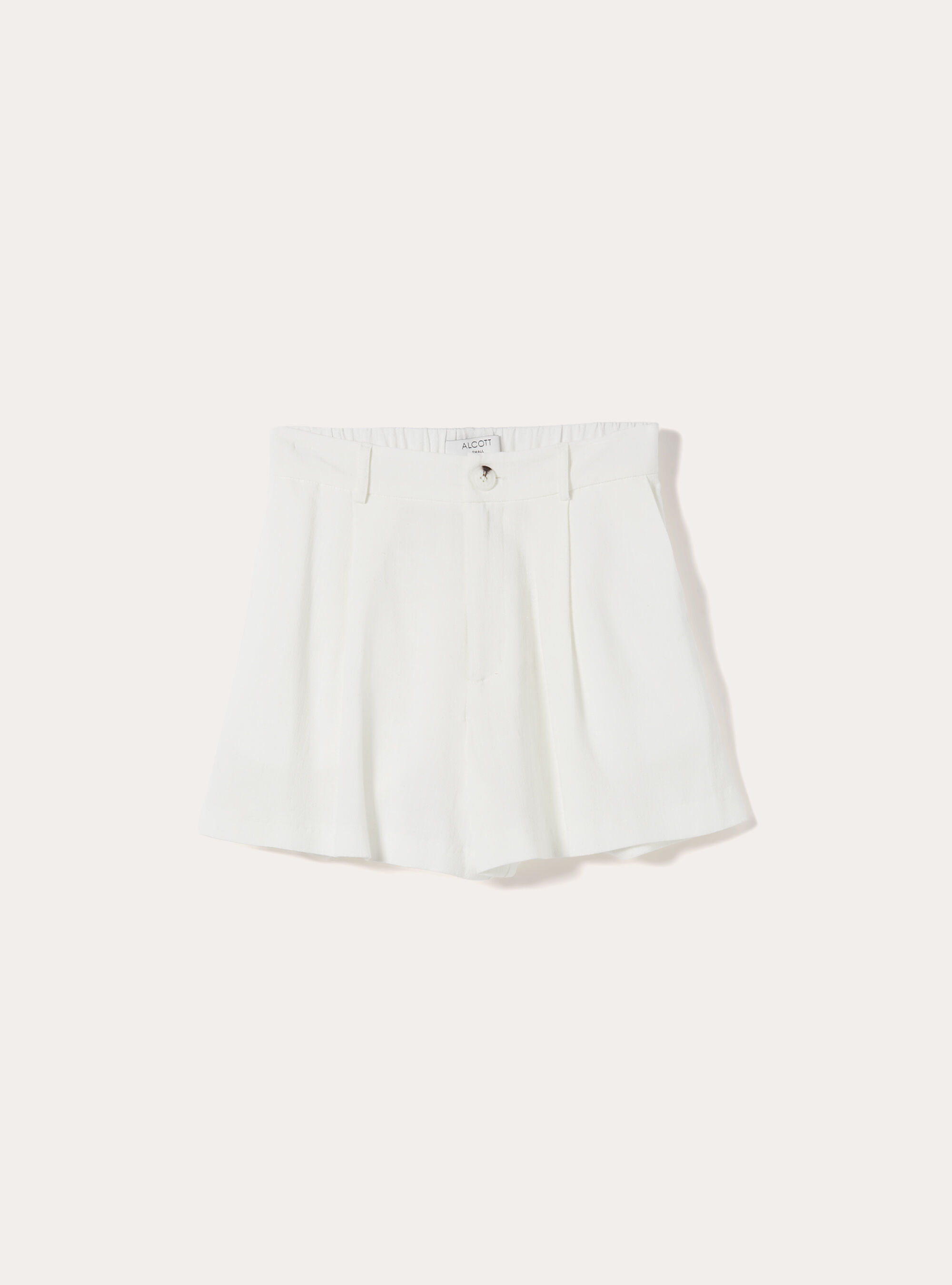 Tailored Linen-Blend Shorts, WH2 WHITE