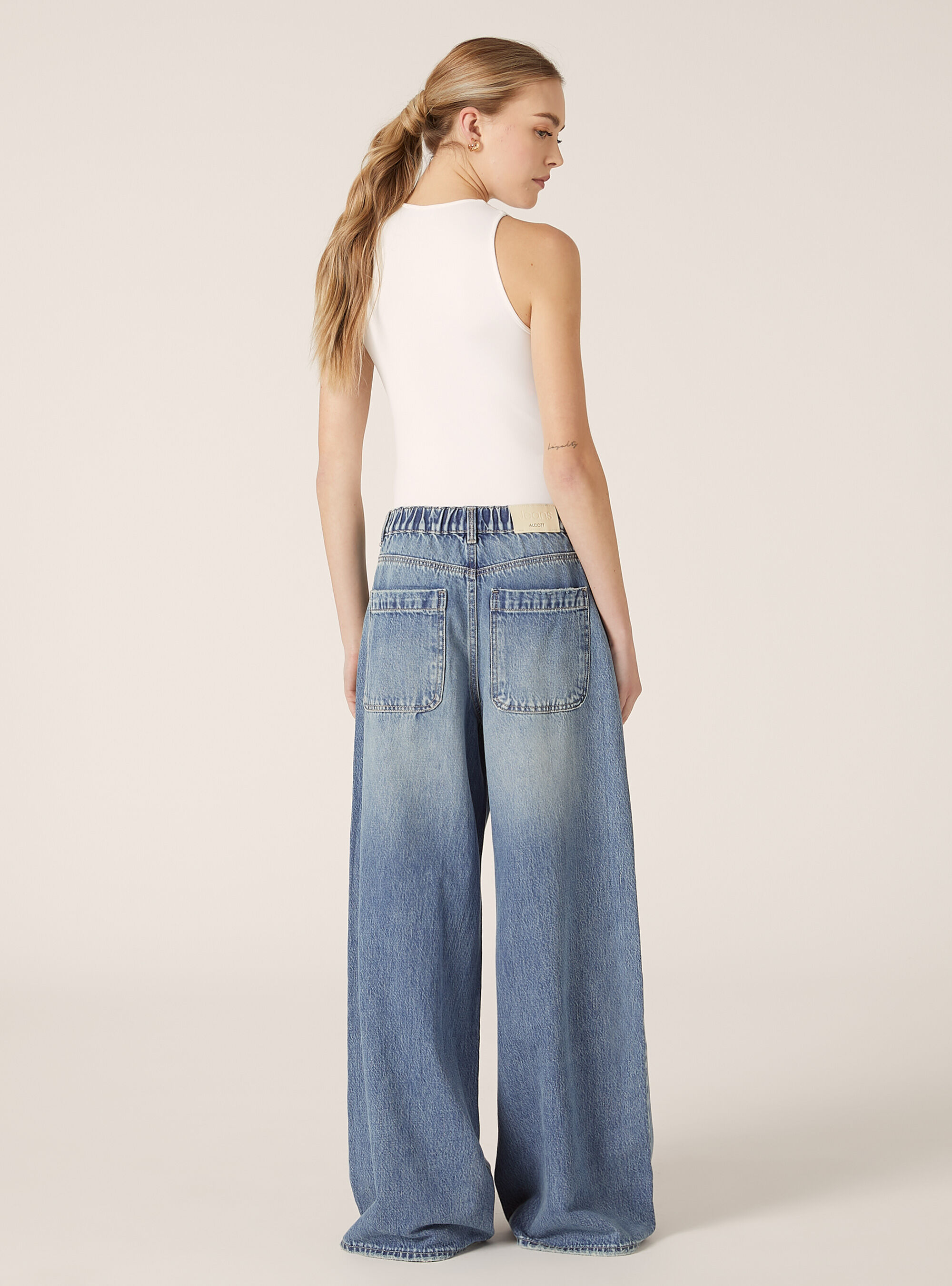 Body avec encolure licou stretch, WH3 WHITE