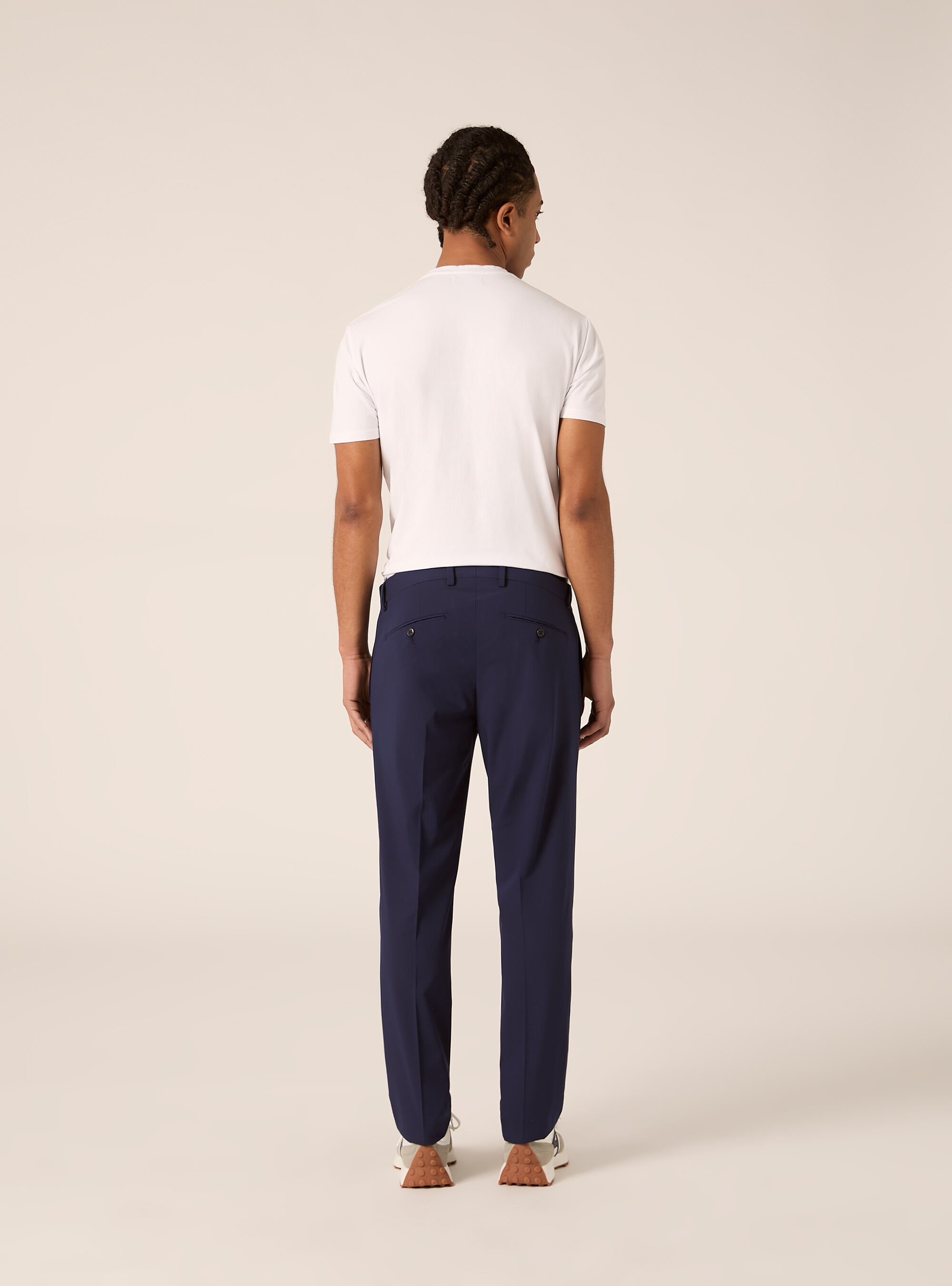 Plain trousers for suits, BL2 BLUE MEDIUM