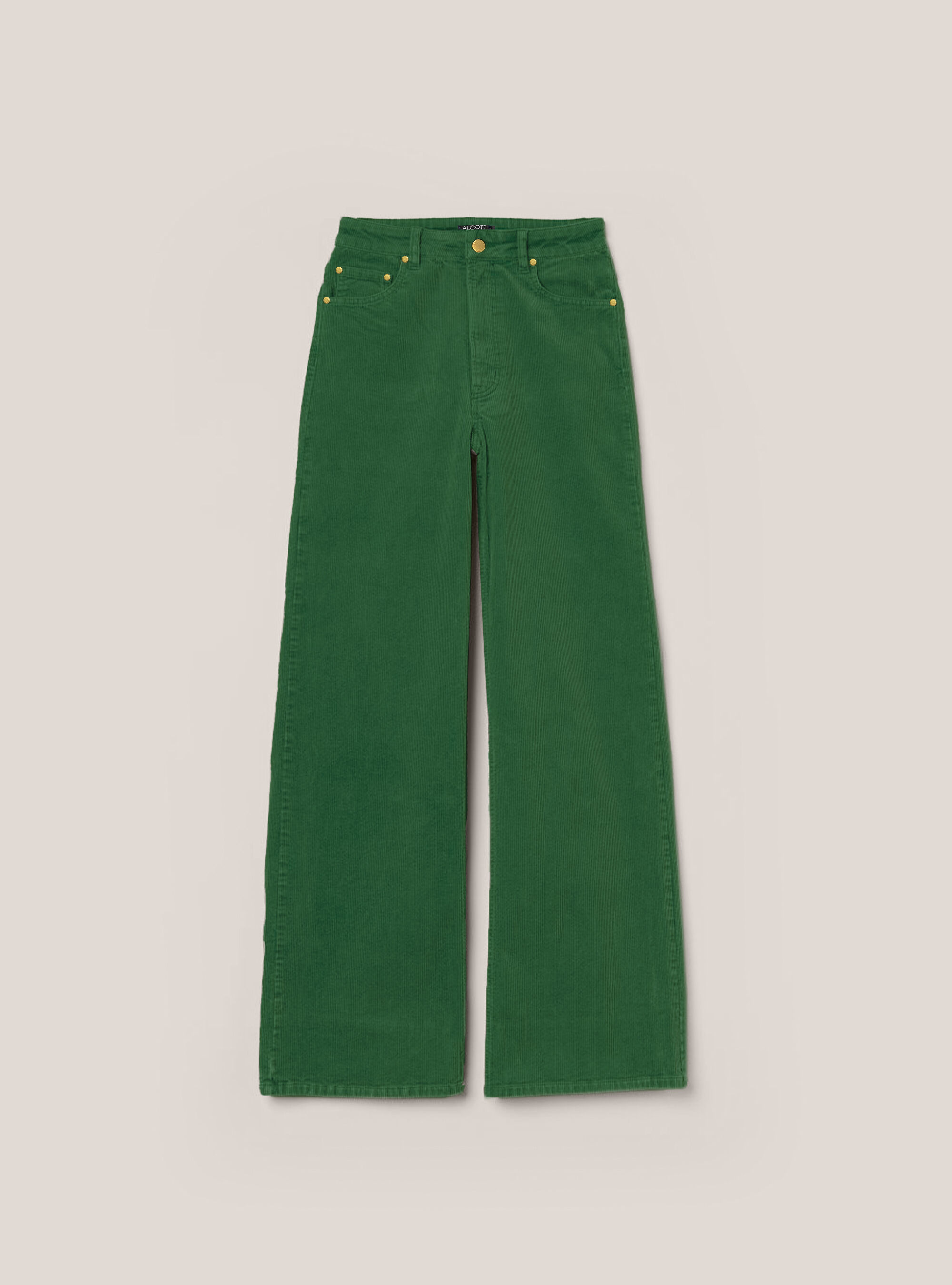 Pantaloni wide leg in vellutto