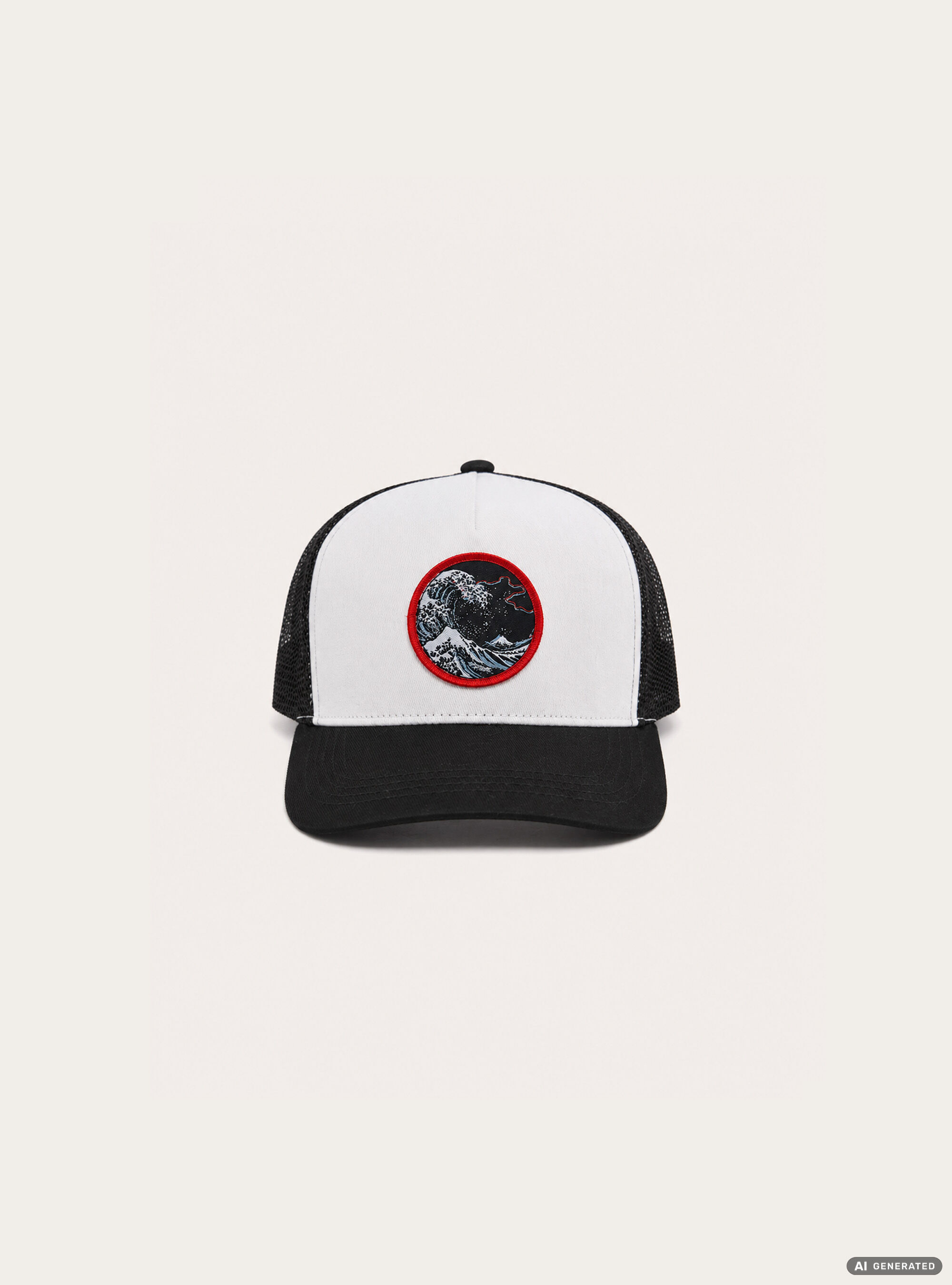 Cappello con patch hokusai