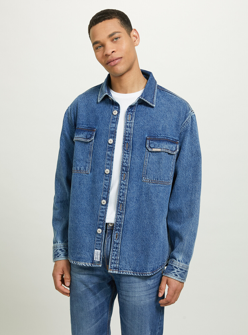 Button Camicia Jeans Uomo Slim Denim Shirt Camicie Di Jeans Uomo