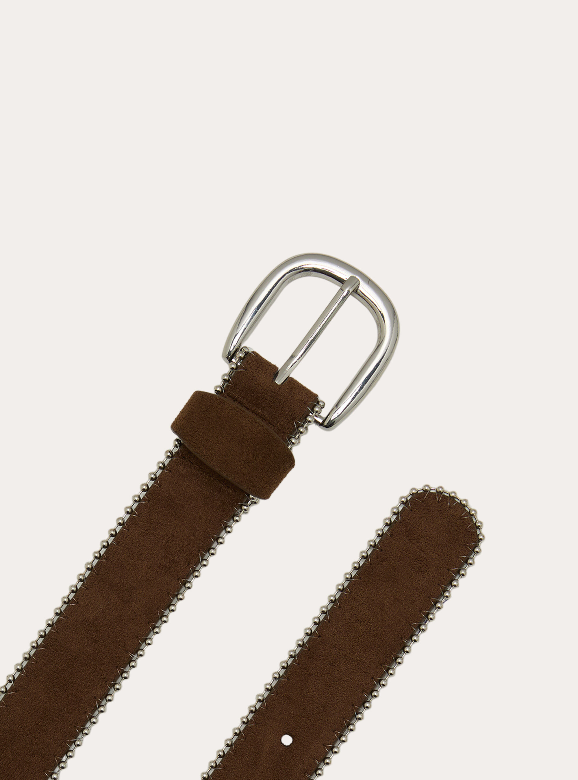 Ceinture effet suede avec clous lateraux