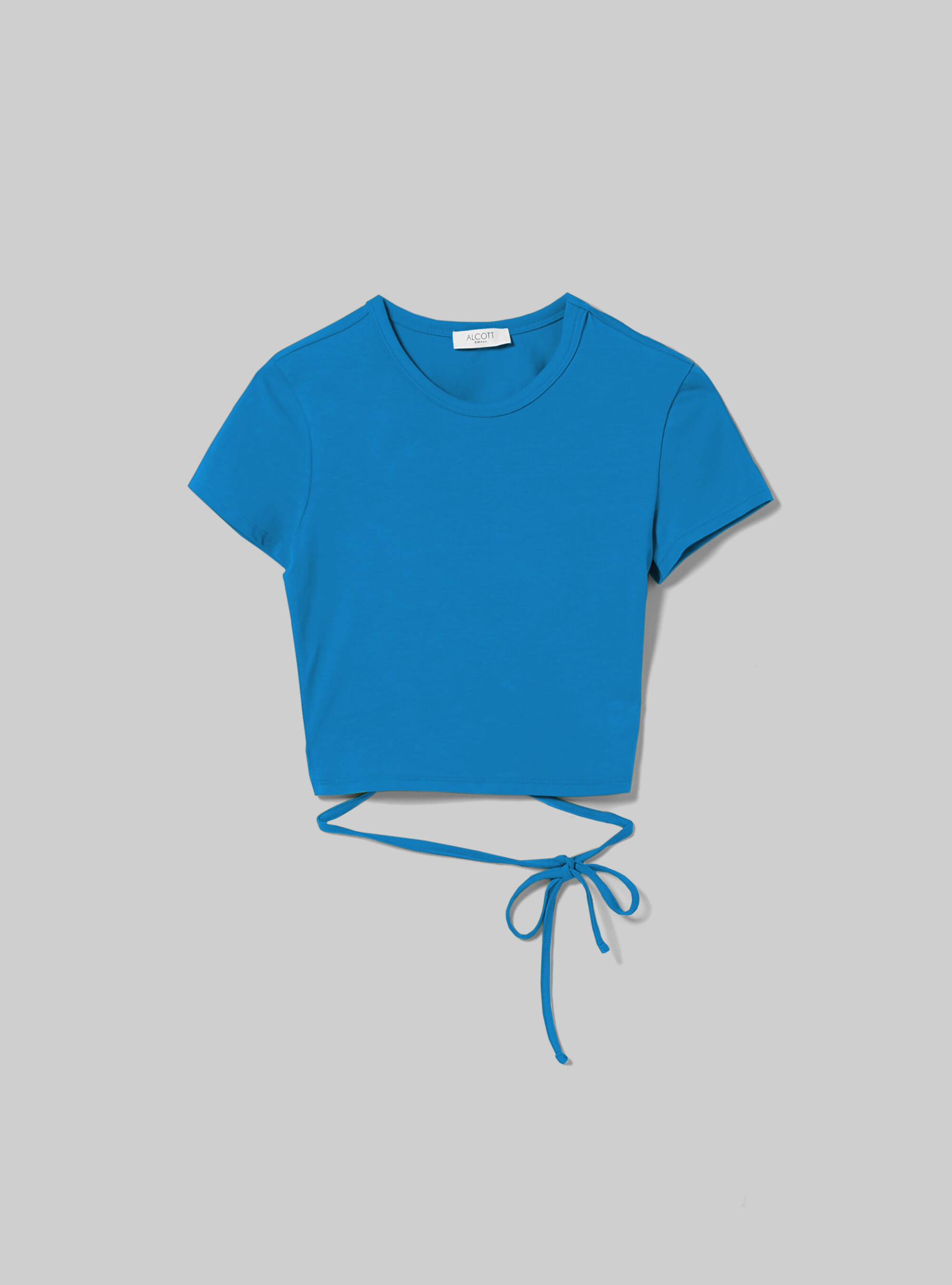 Cropped lace up t-shirt, RY2 ROYALE MEDIUM
