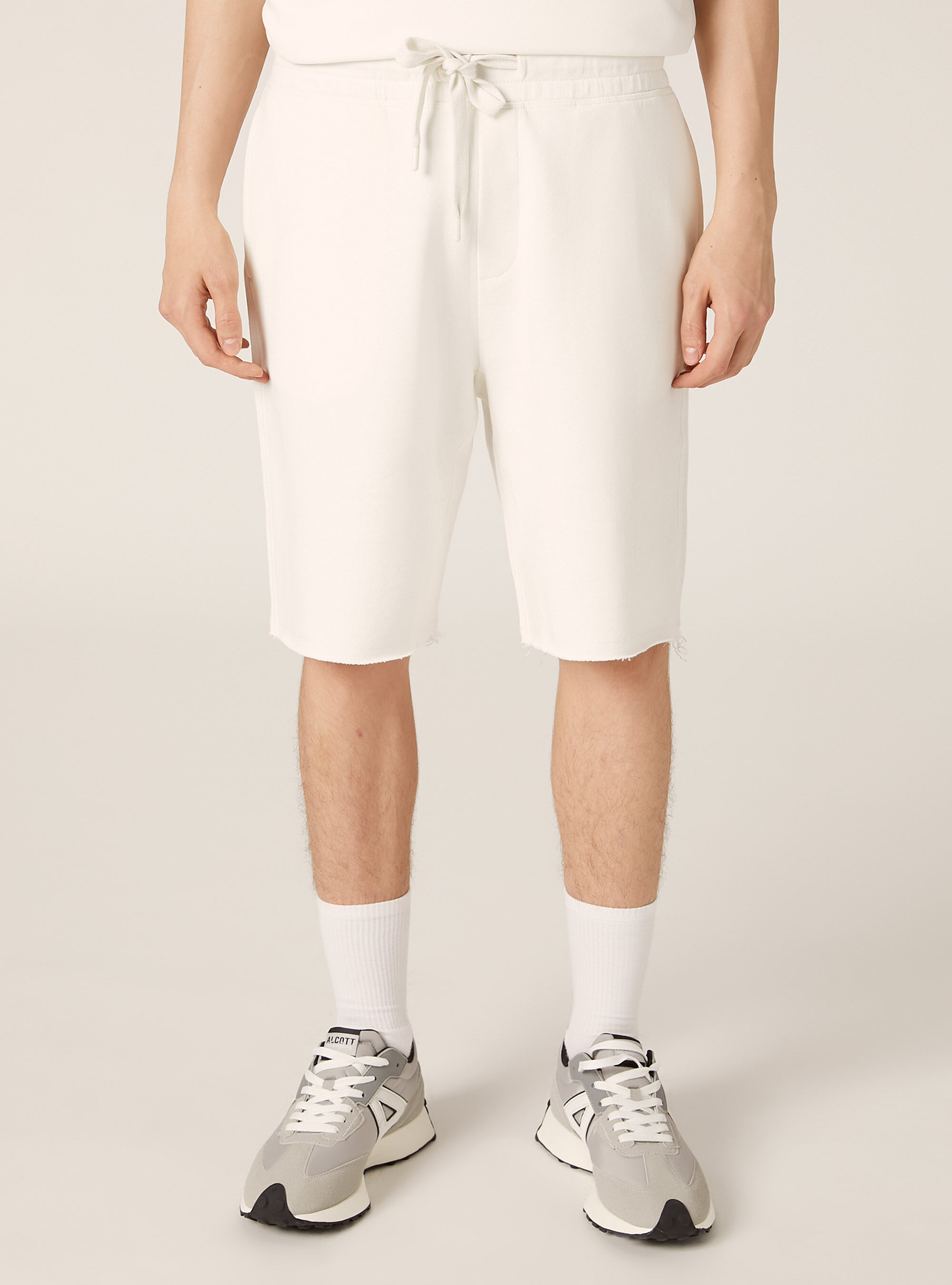 Bermuda jogger en coton, WH1 OFF WHITE