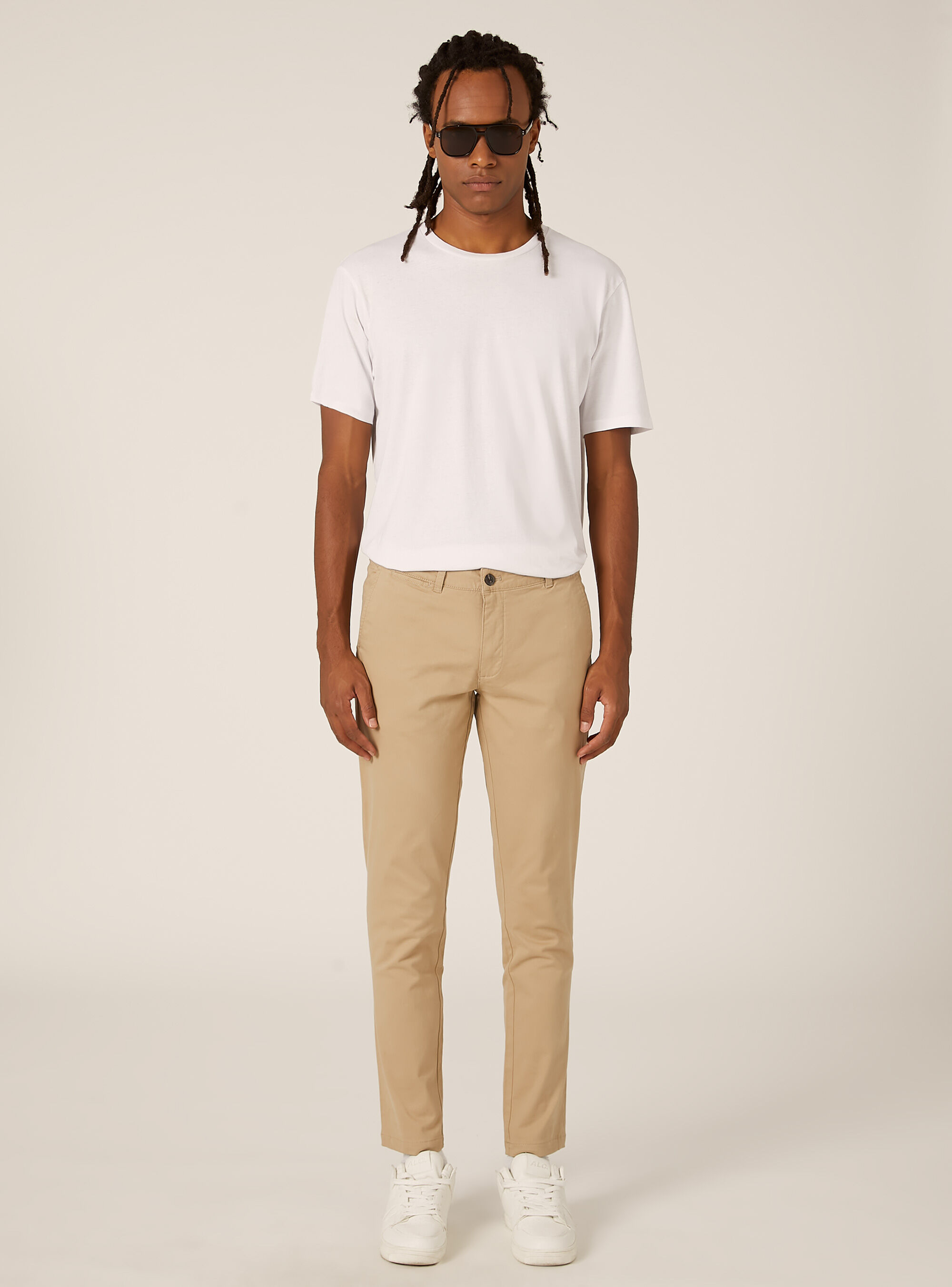 Skinny Fit Chino-Hose aus Stretch-Twill