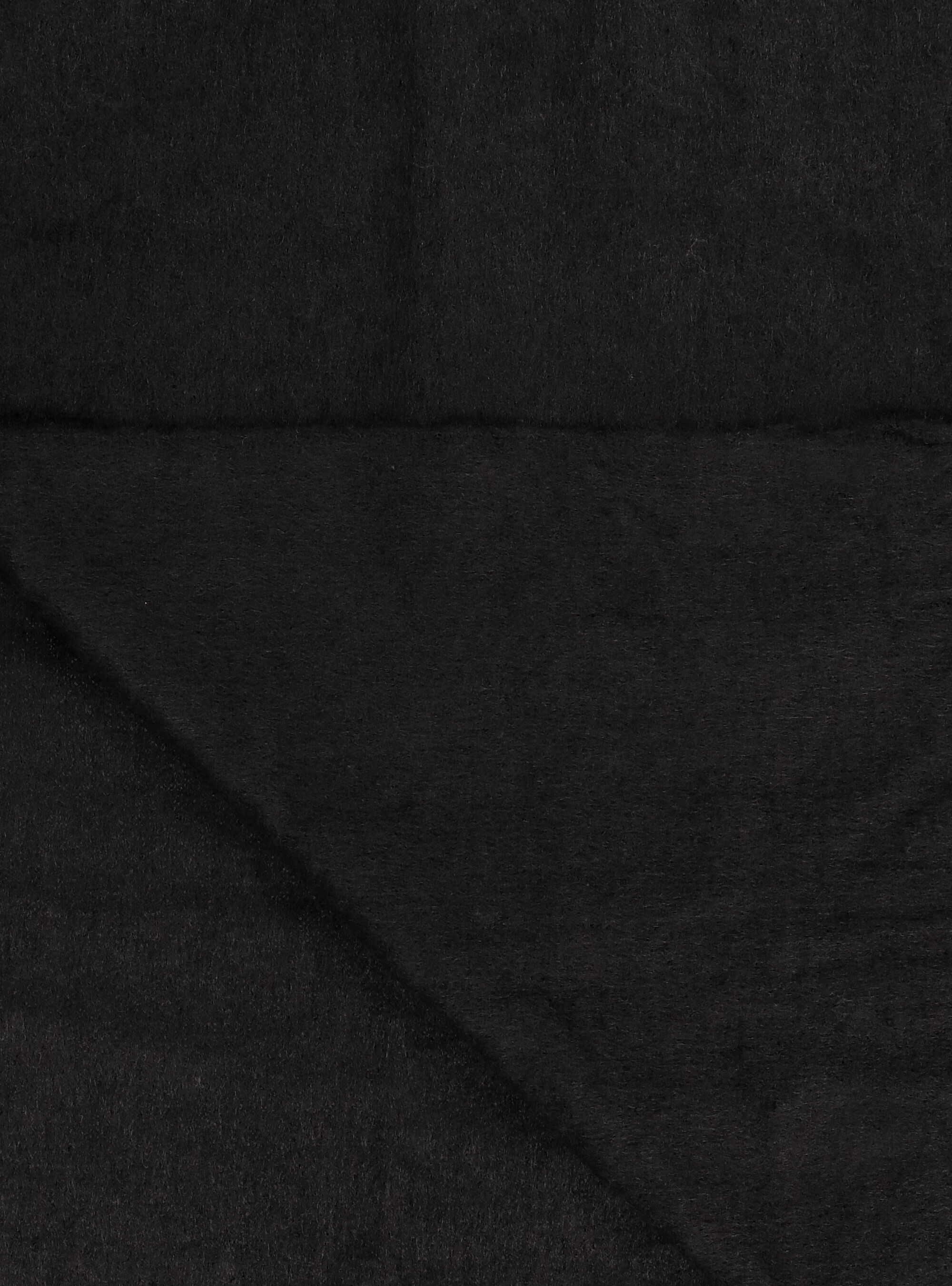 SCARF WITH FRINGE, BLACK