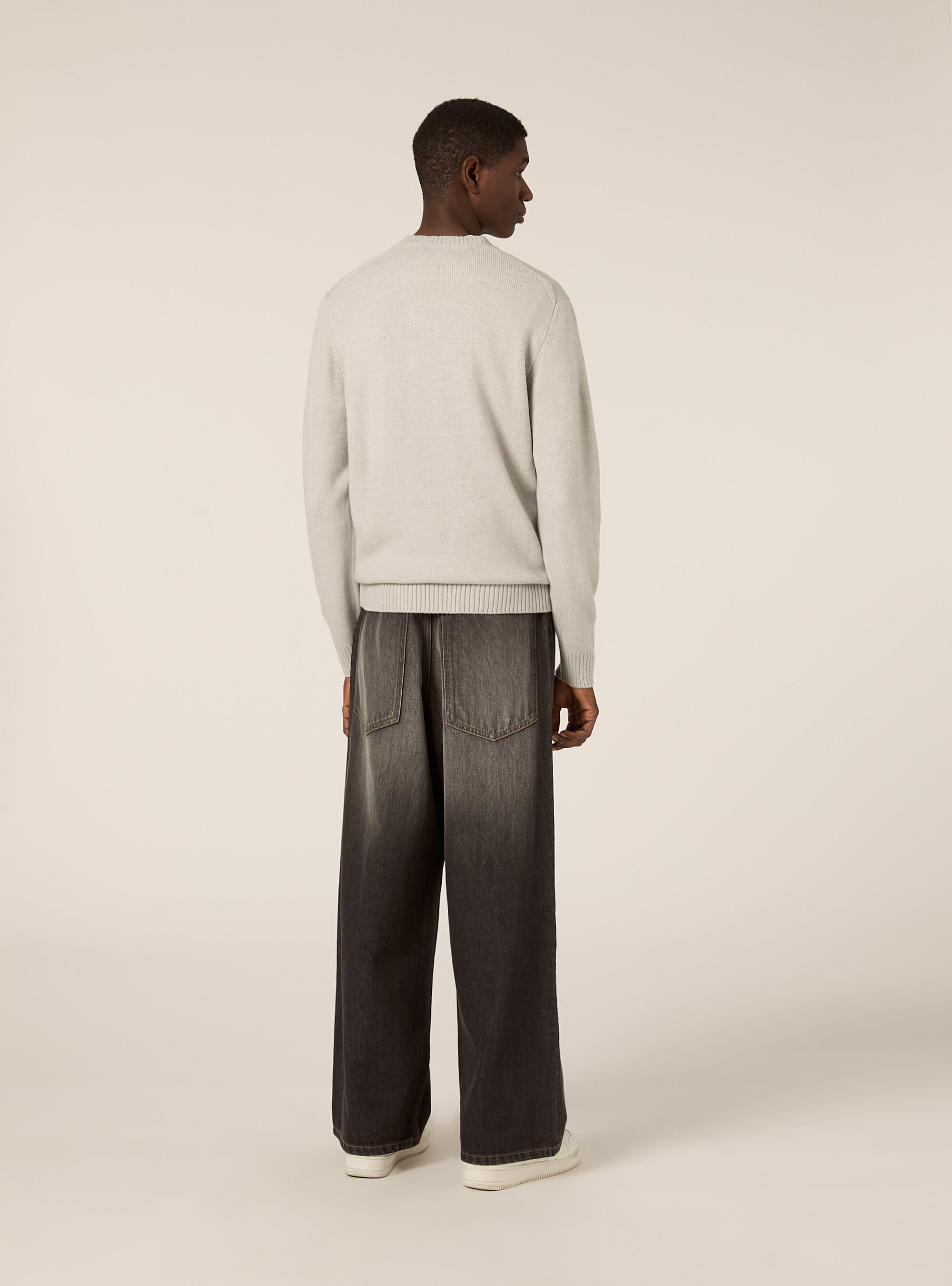 Maglione girocollo, MGY3 GREY MEL LIGHT