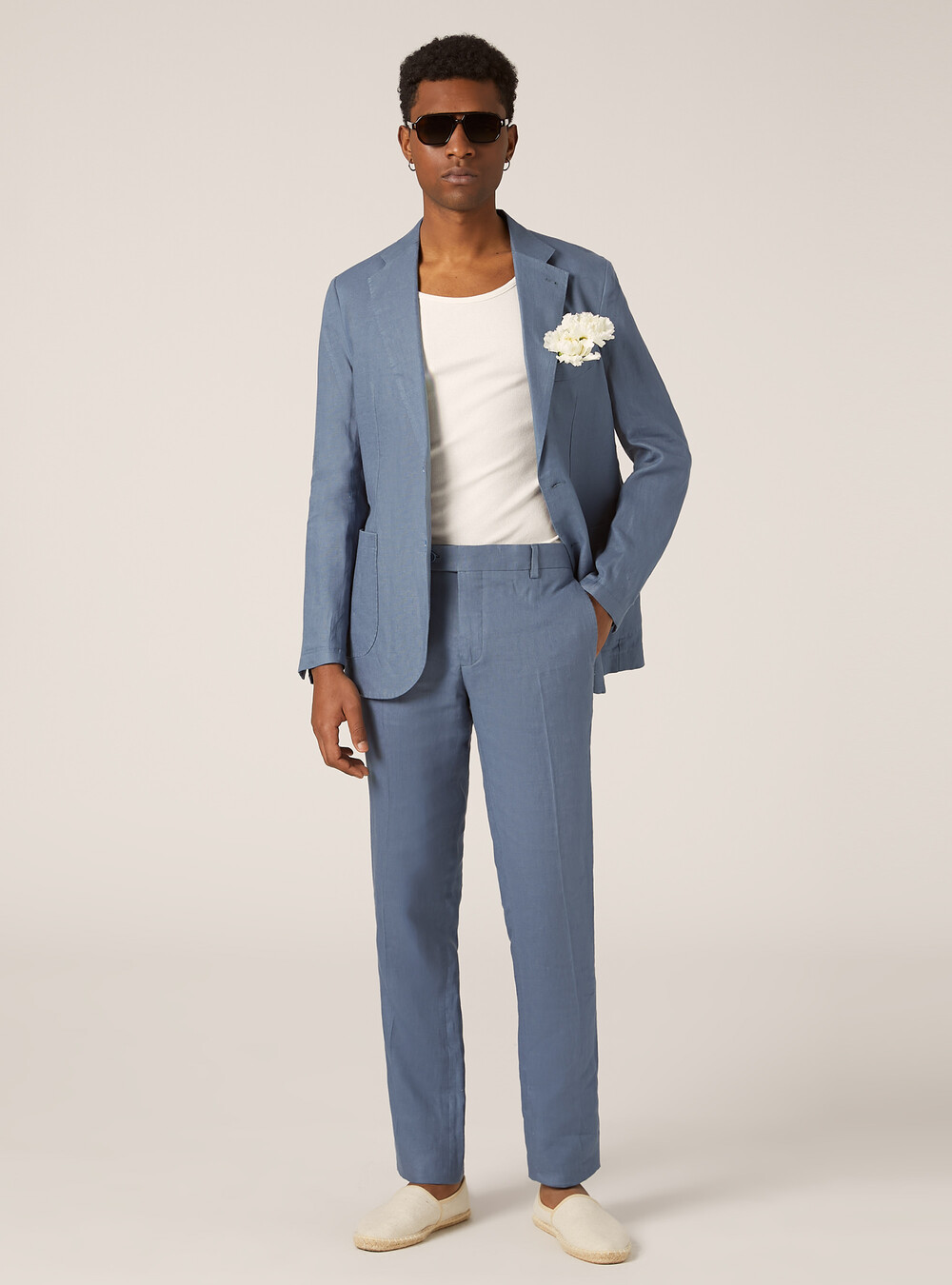 Giacche In Lino Casey Casey Rivoli Giacca-camicia Lino Cotone Blu