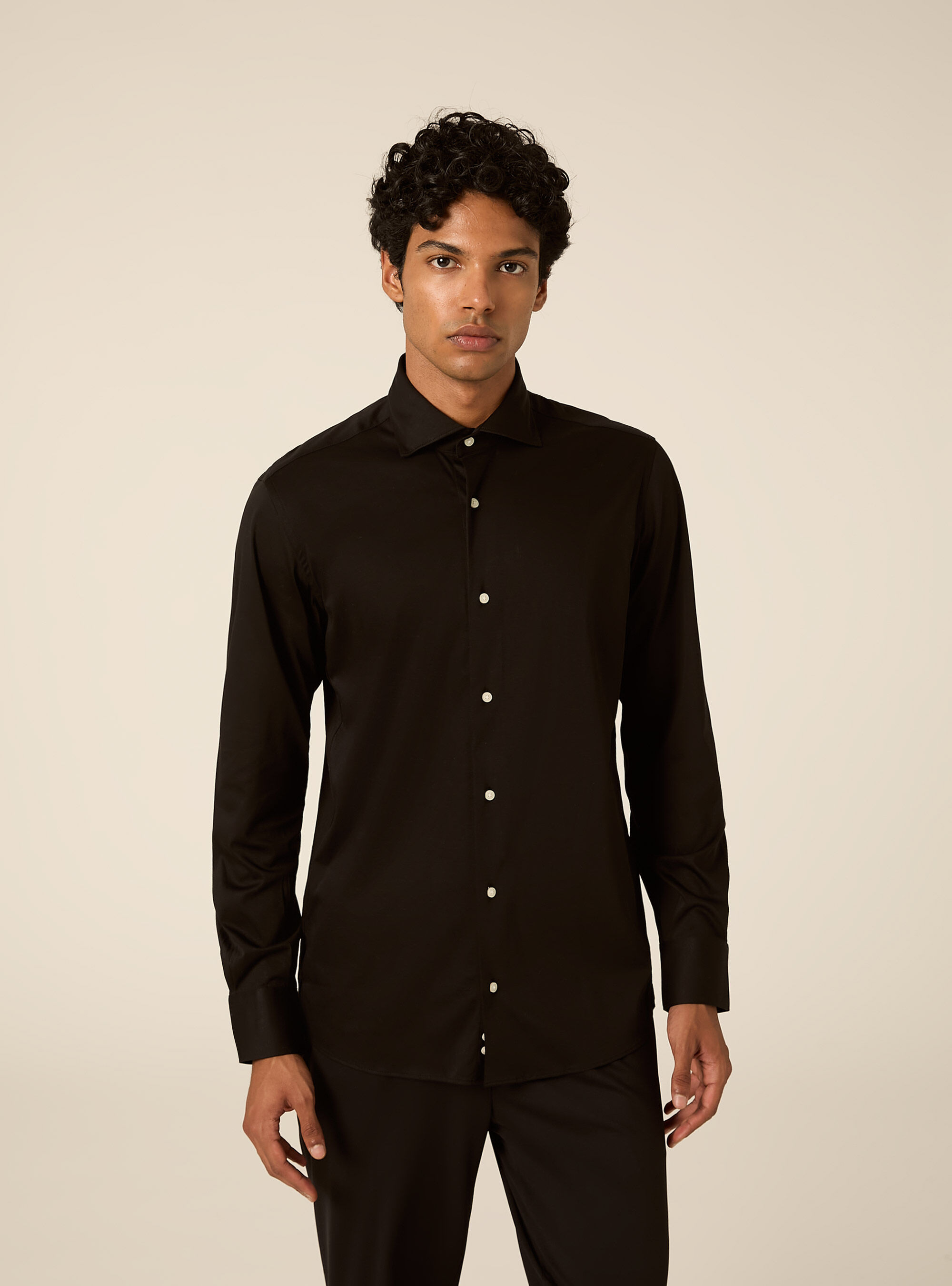 Camicia in jersey elasticizzato