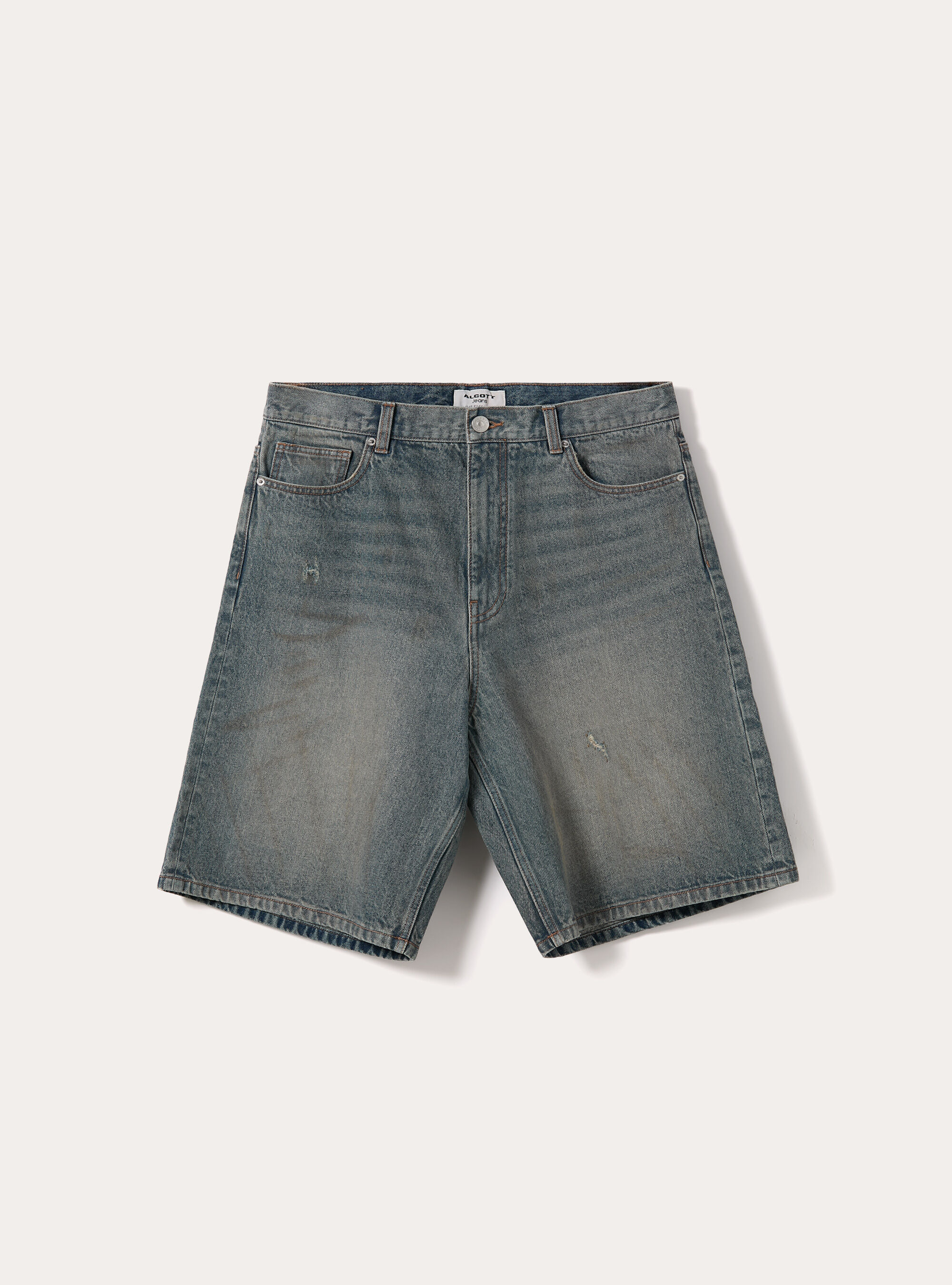 Bermuda jort fit  in denim, D201 AZZURRE MED OVERDYE