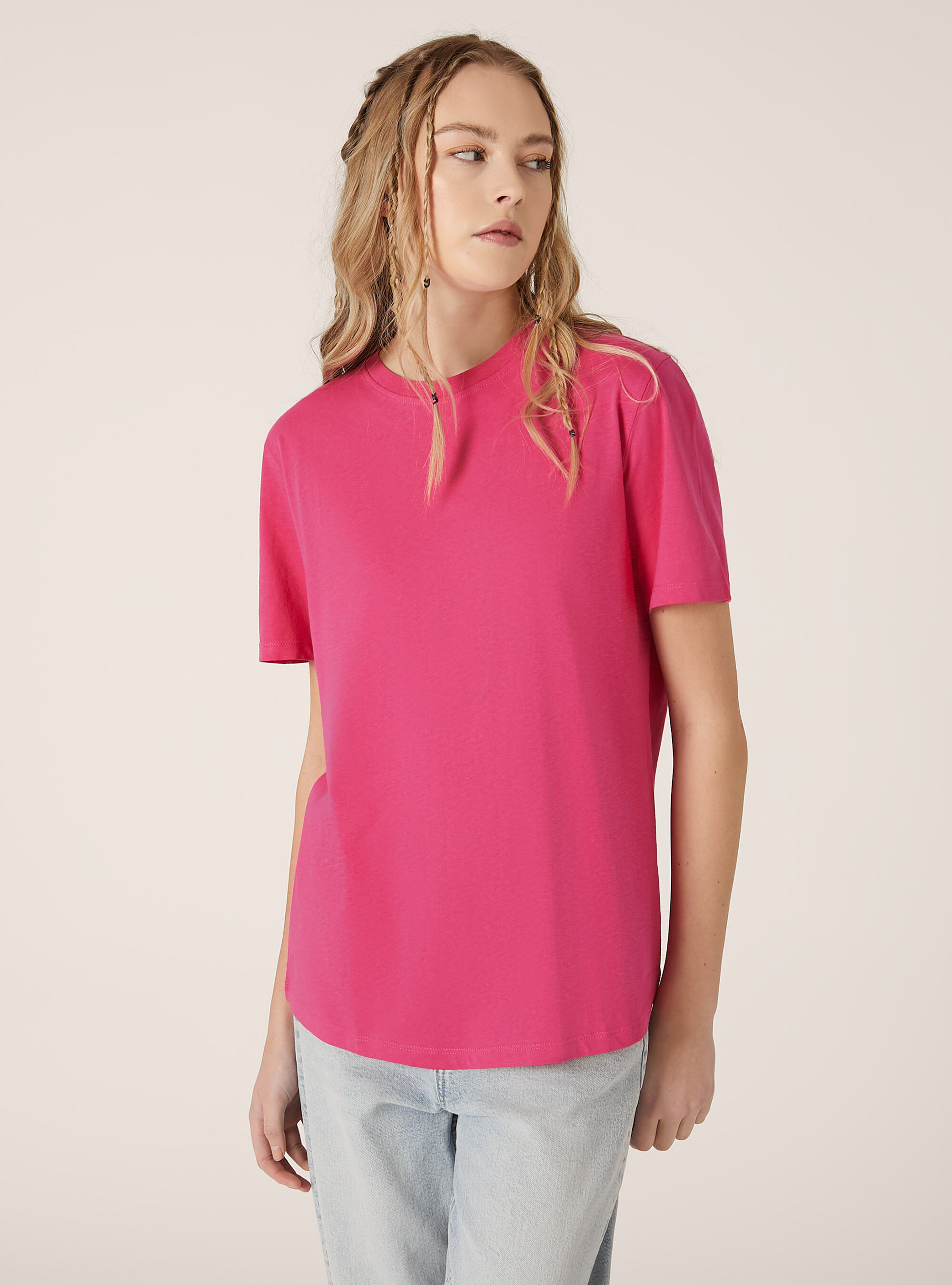 Crew-neck cotton T-shirt