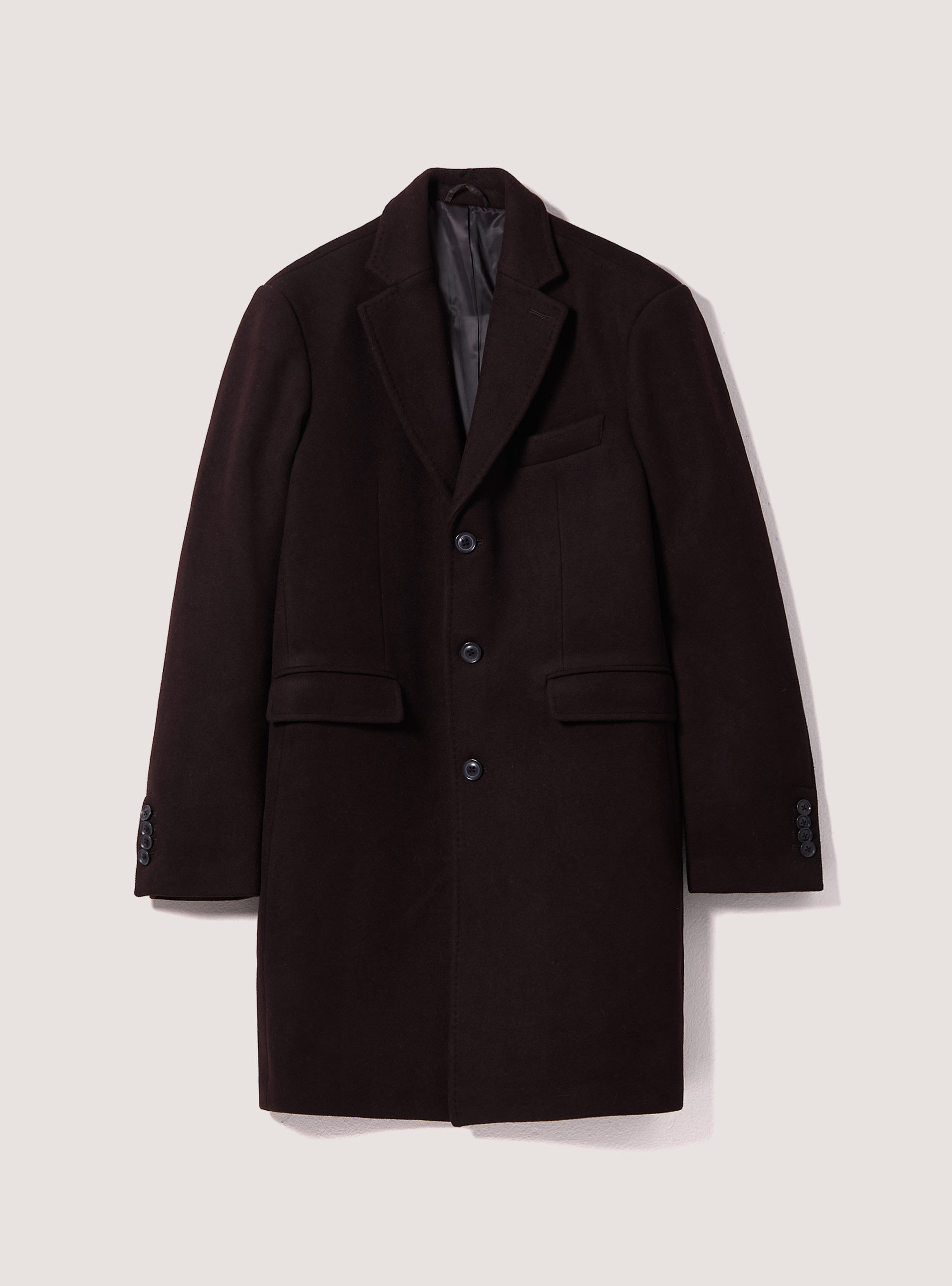 Mens single breasted best sale overcoat