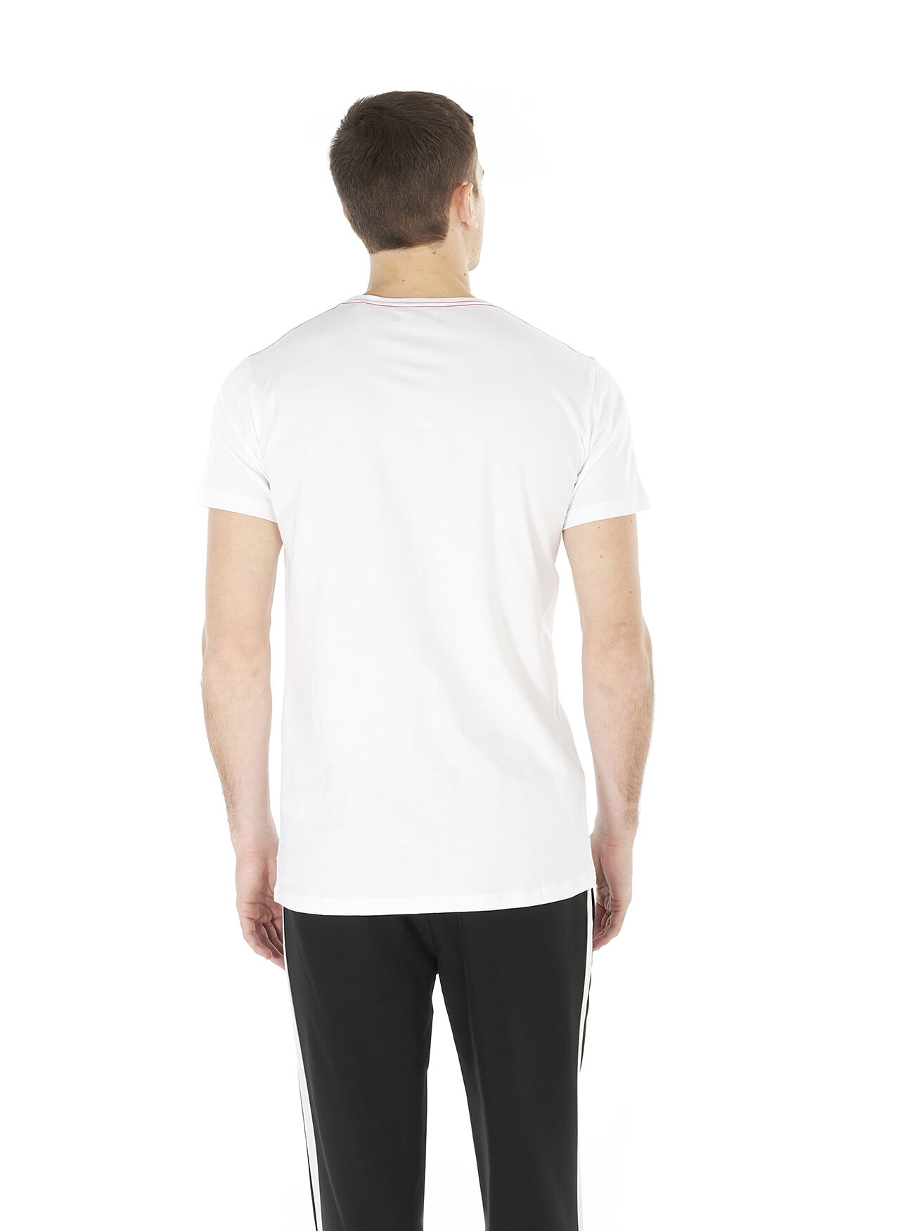 Maglietta con logo frontale, C099 WHITE