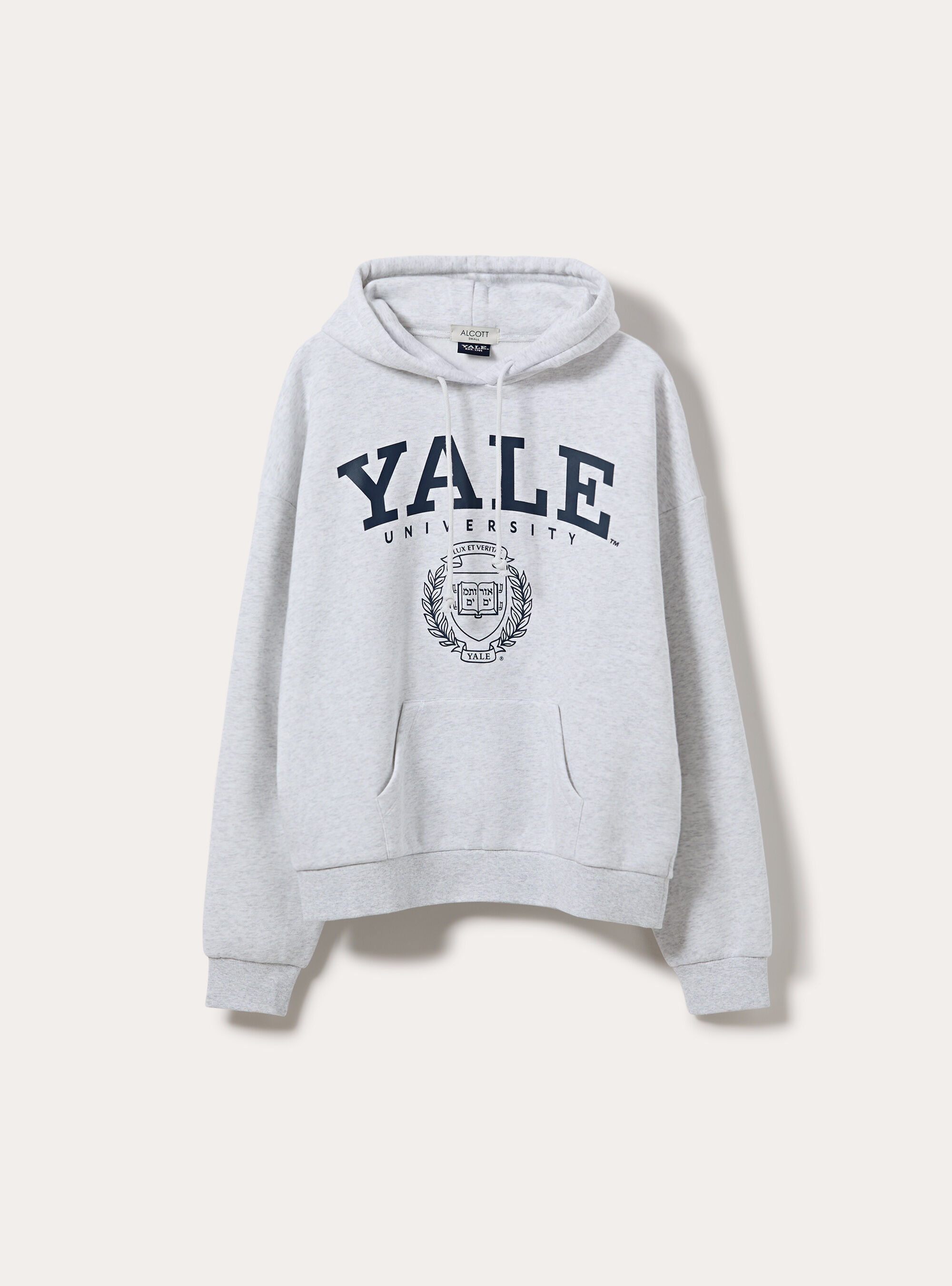 Felpa cappuccio over yale, MGY3 GREY MEL LIGHT