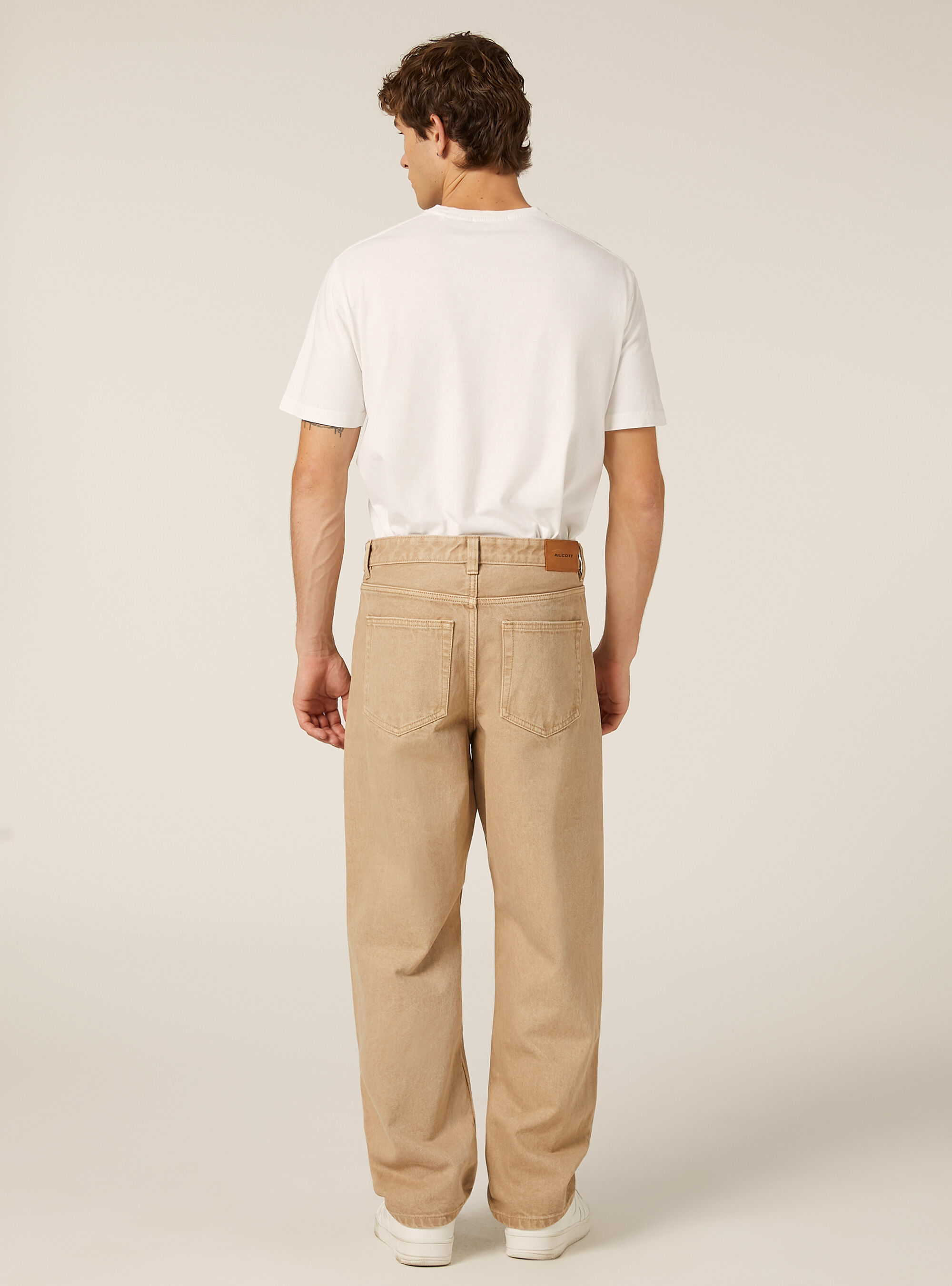Pantalones de corte c&oacute;nico, BG2 BEIGE MEDIUM