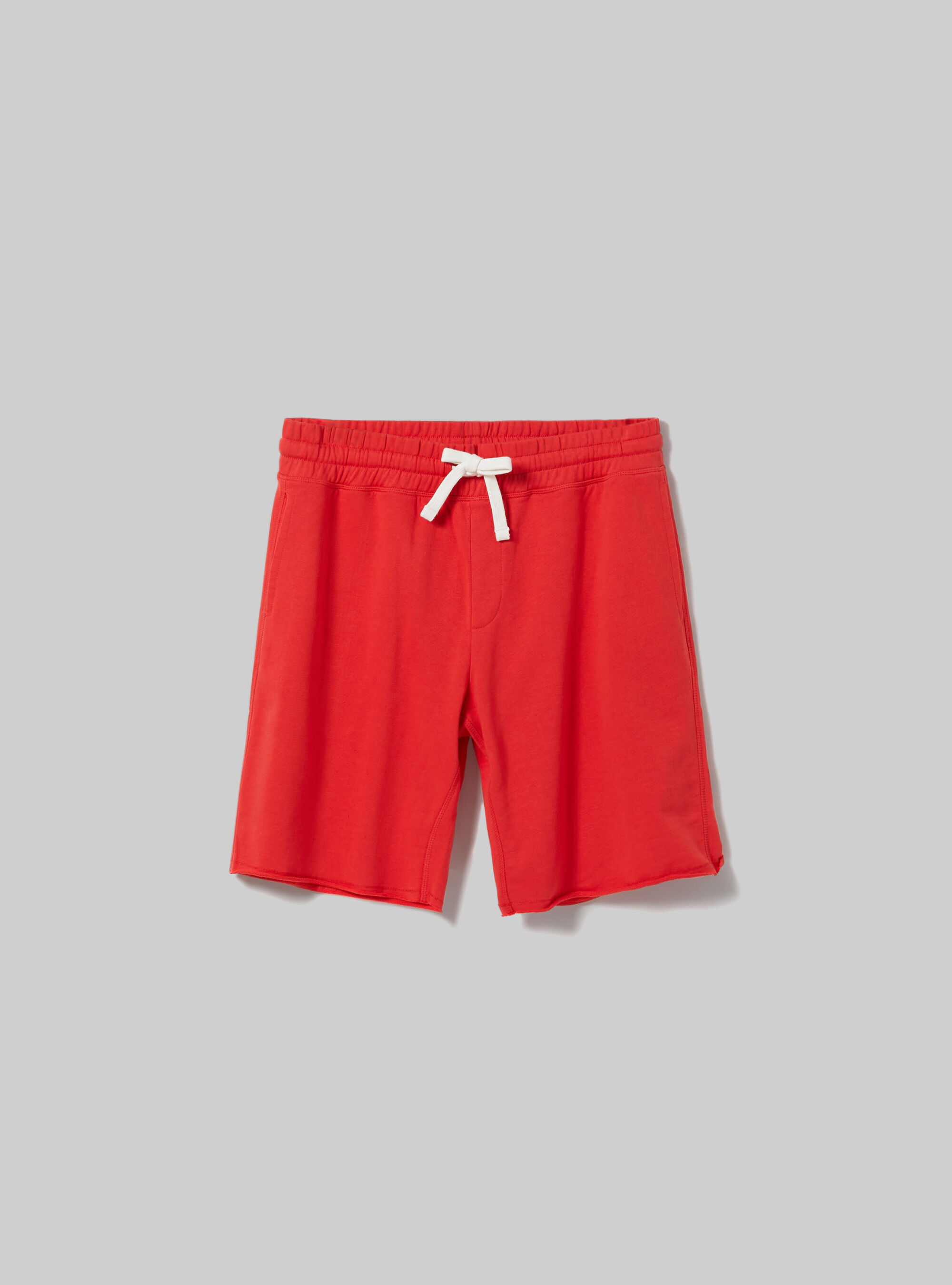 Cotton jogger bermuda shorts, RD3 RED LIGHT
