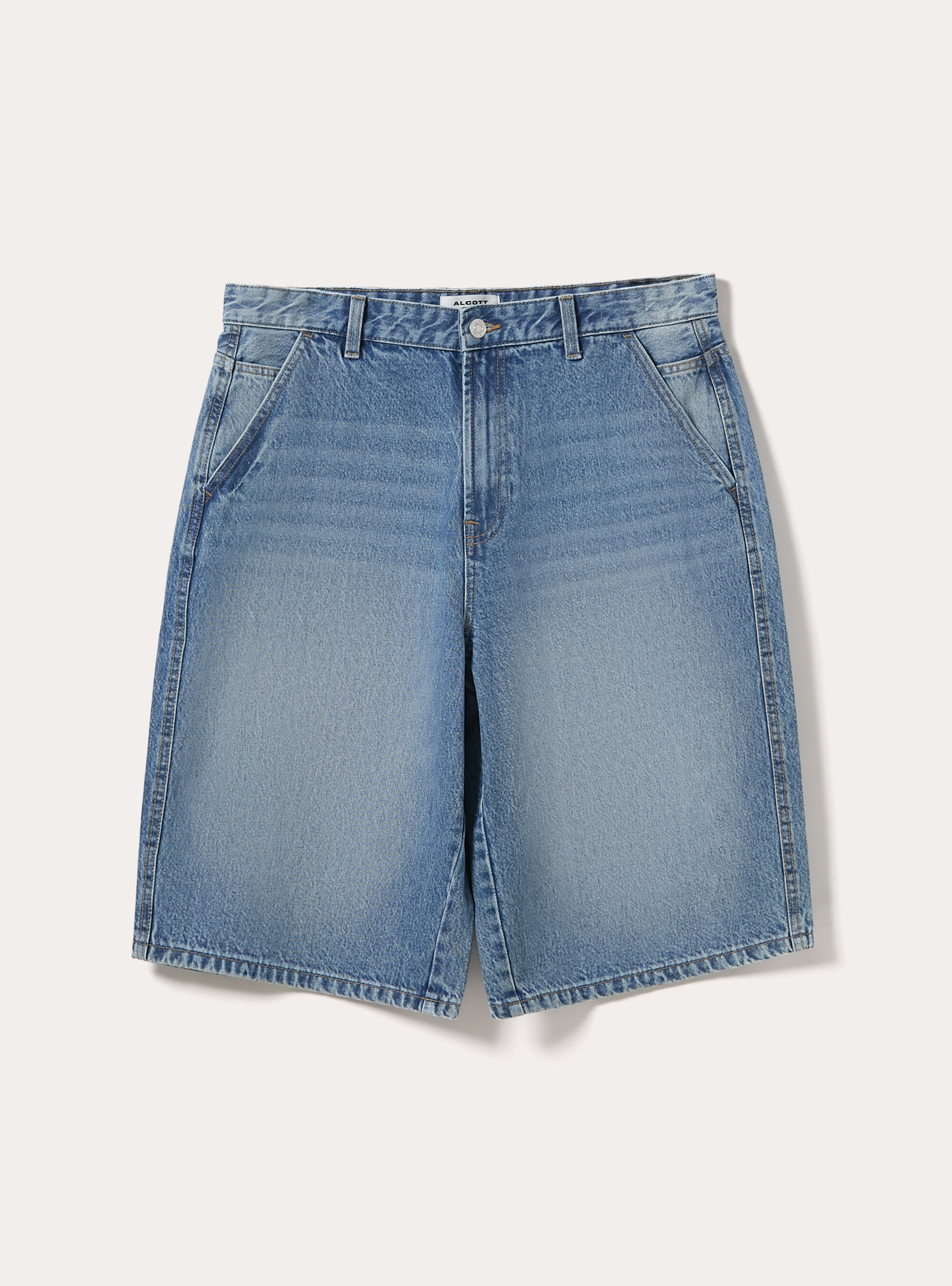 Jorts in denim loose fit, D007 LIGHT AZURE