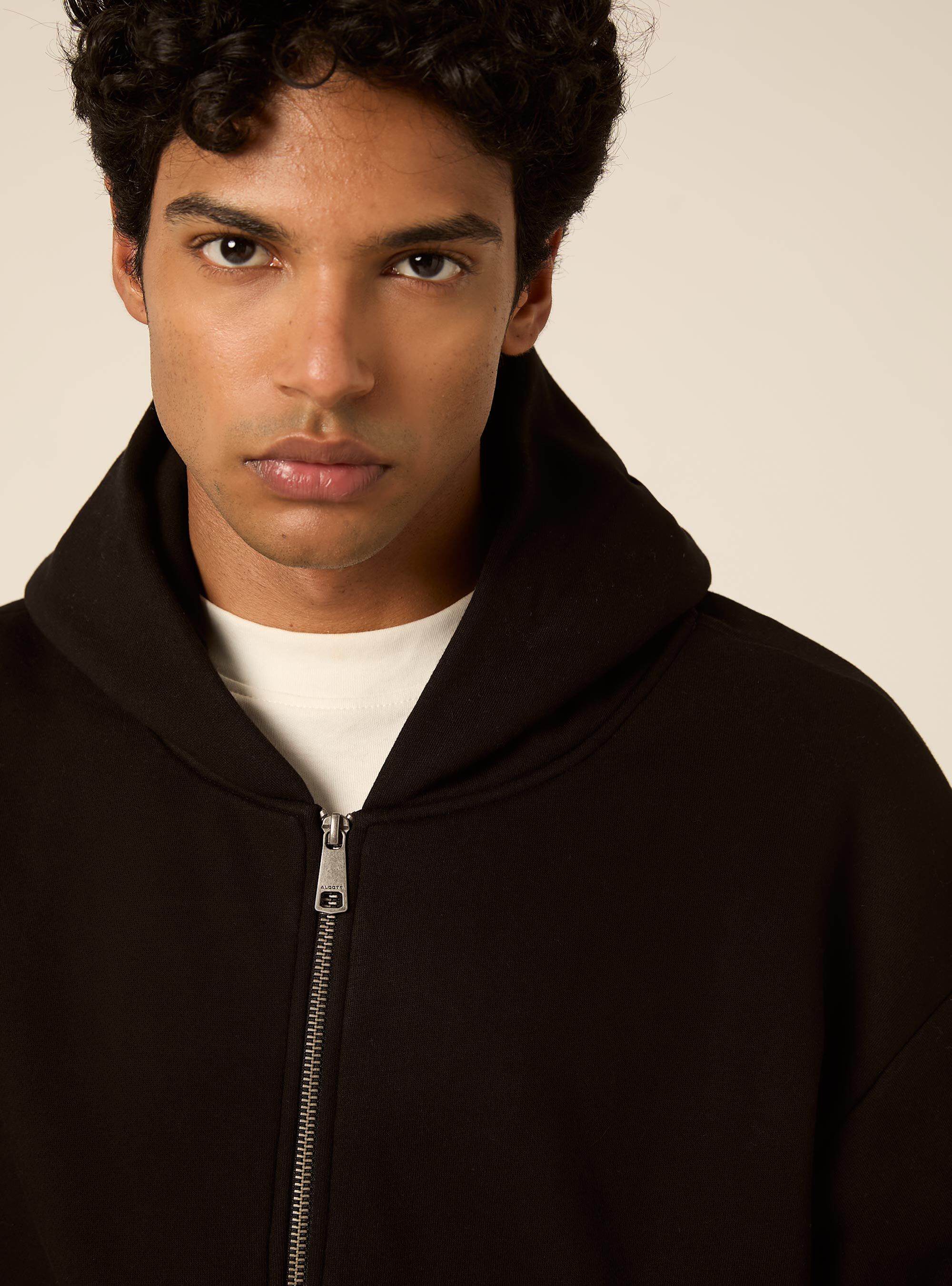 Cardigan basico boxy fit, BK1 BLACK