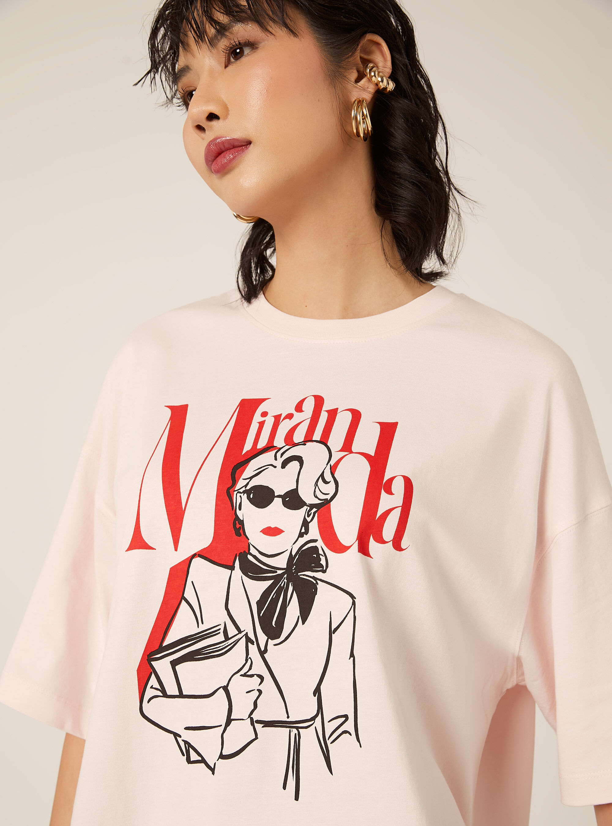 T-shirt over il diavolo veste prada, PK3 PINK LIGHT