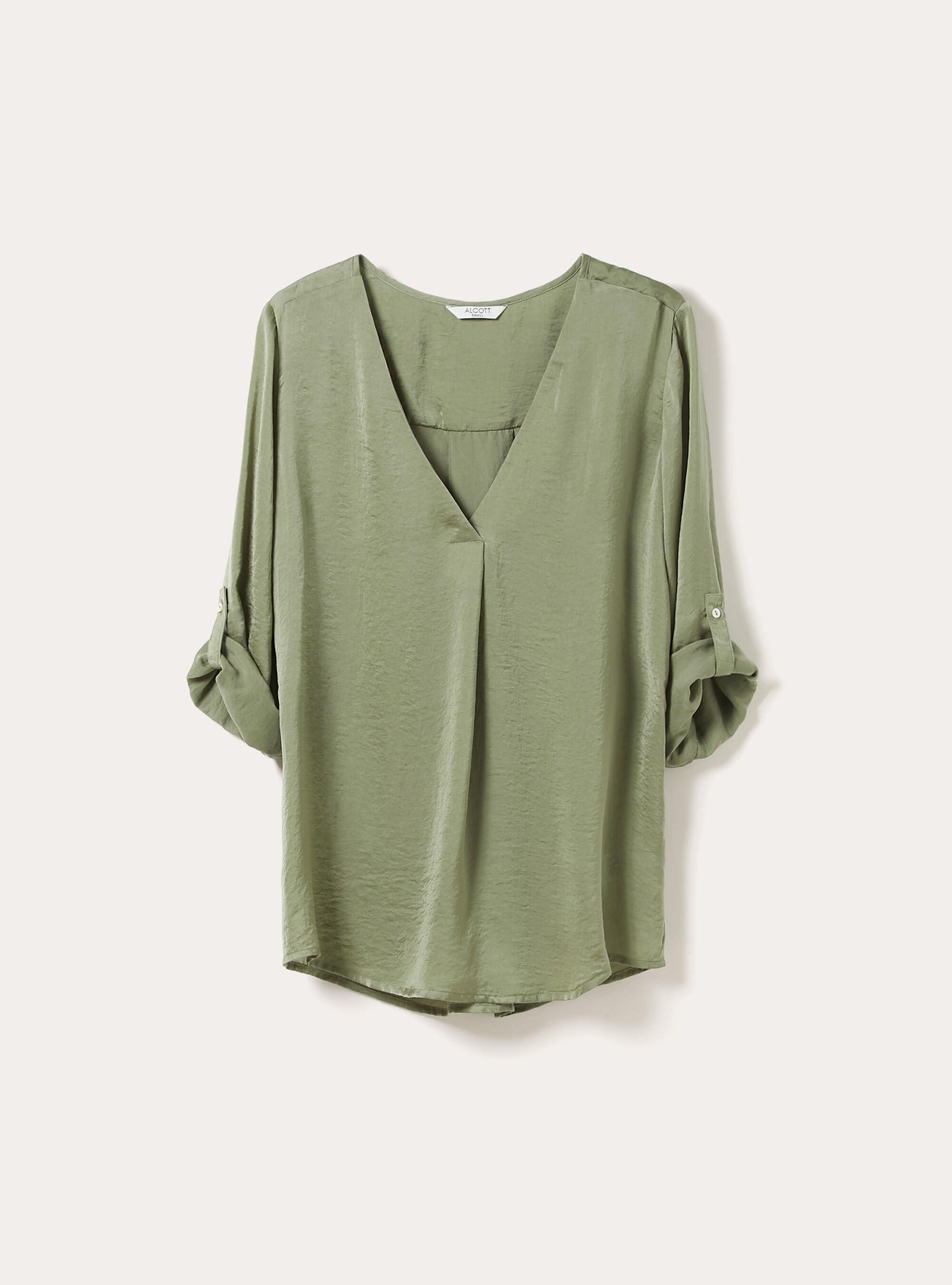 Plain neckline blouse, KY2 KAKY MEDIUM