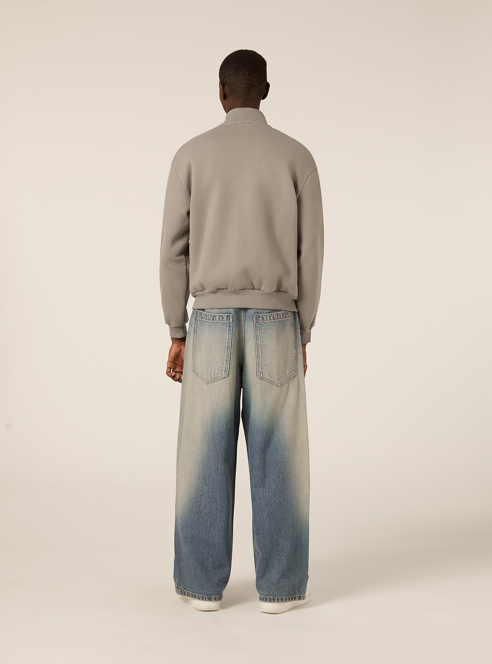 Cardigan con cerniera mezzocollo, GY2 GREY MEDIUM