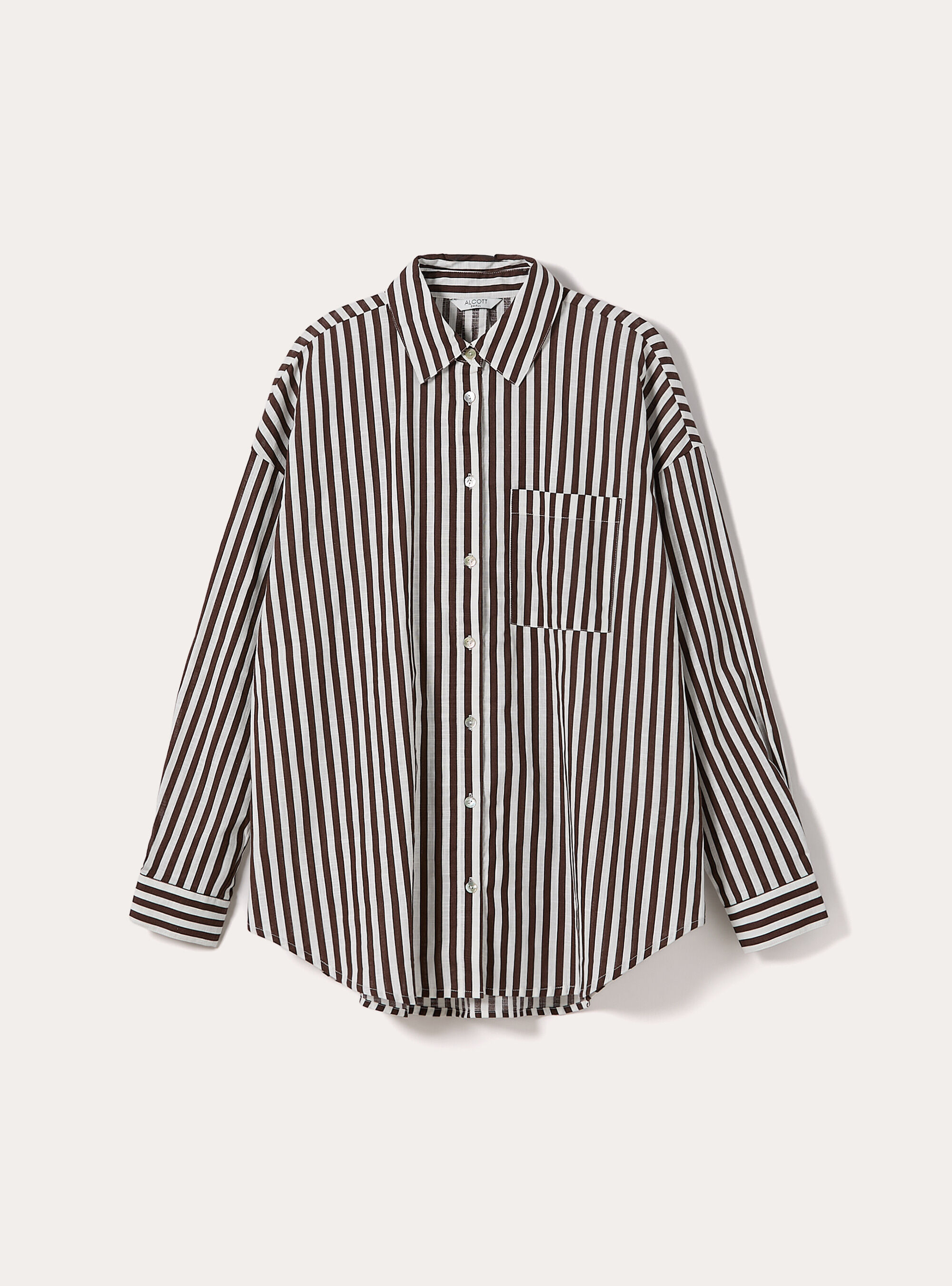 Camicia oversize con tasca, MULTICOLORE