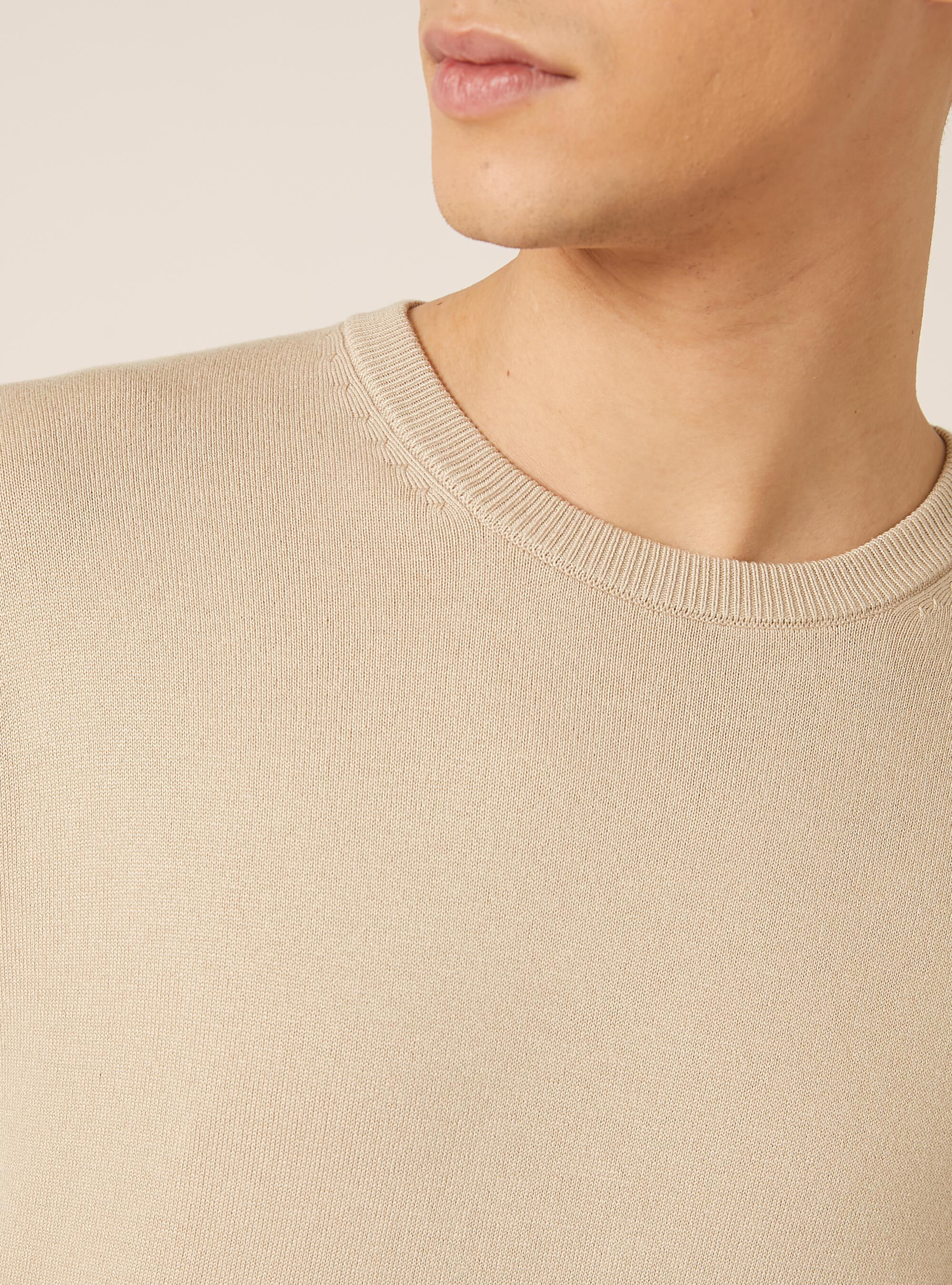 Pullover girocollo in viscosa sostenibile Ecovero, BG2 BEIGE MEDIUM