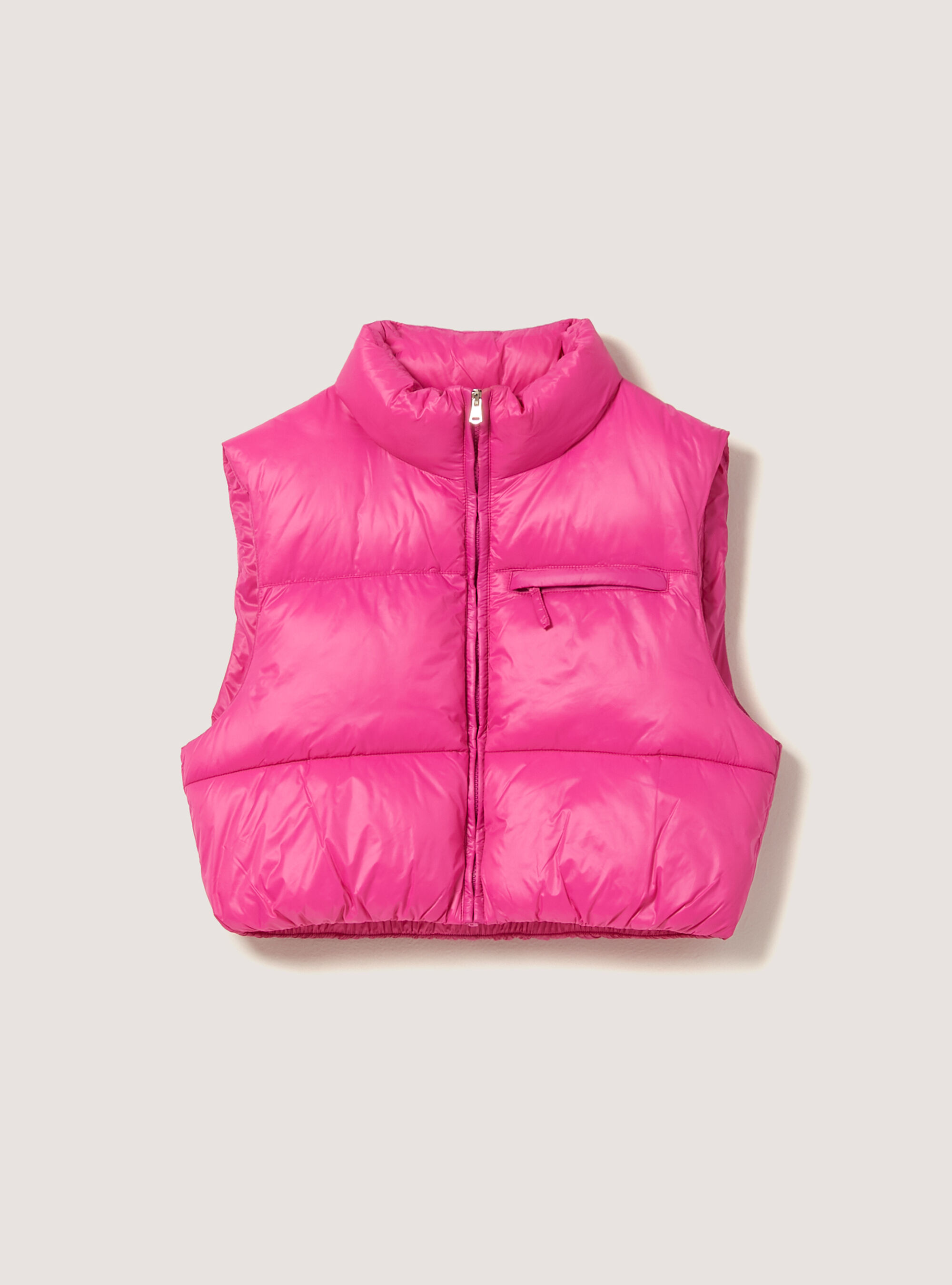 Cropped sleeveless with recycled padding, FX2 FUXIA MEDIUM