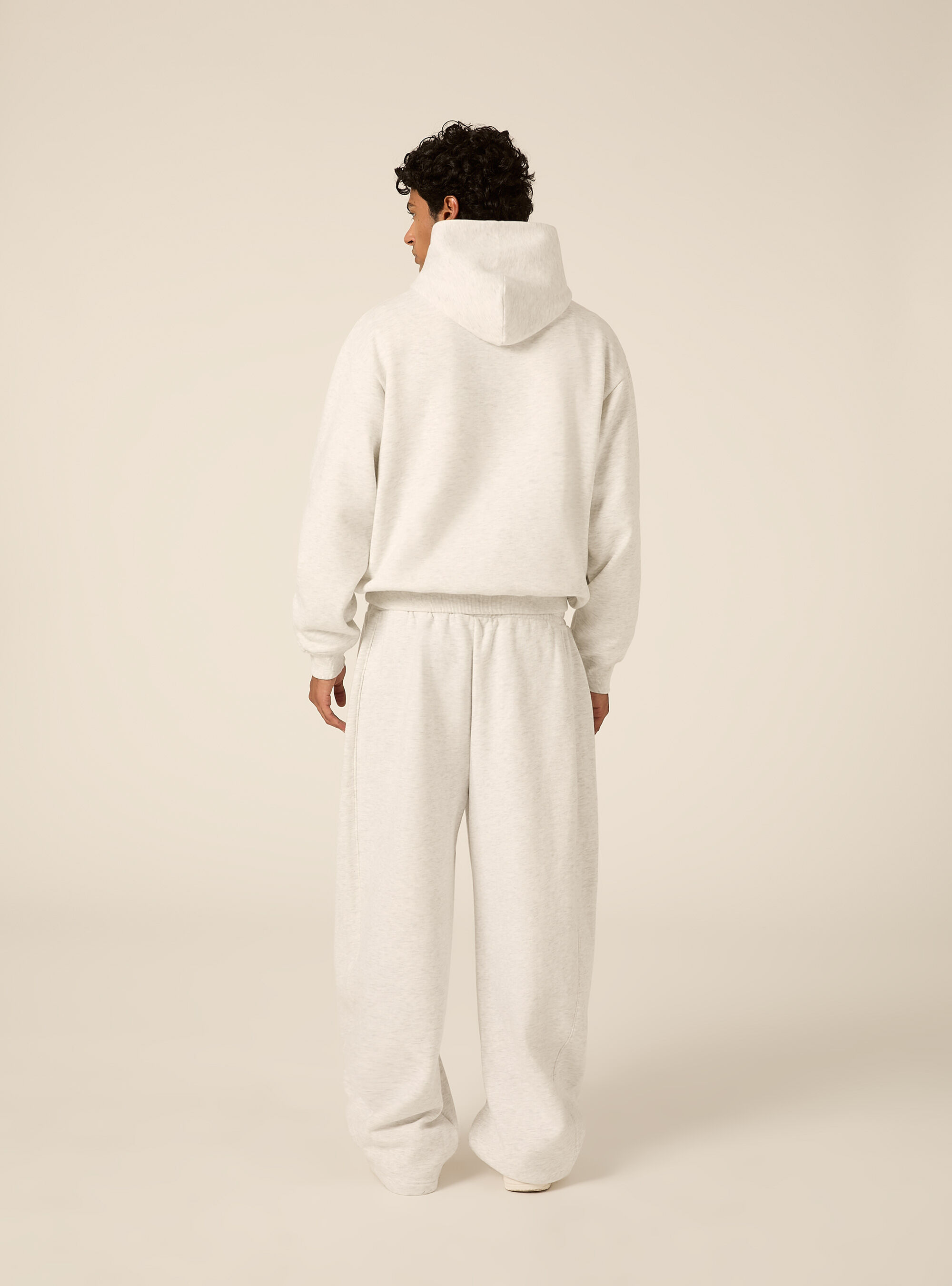 Felpa con cappuccio boxy fit, MGY3 GREY MEL LIGHT
