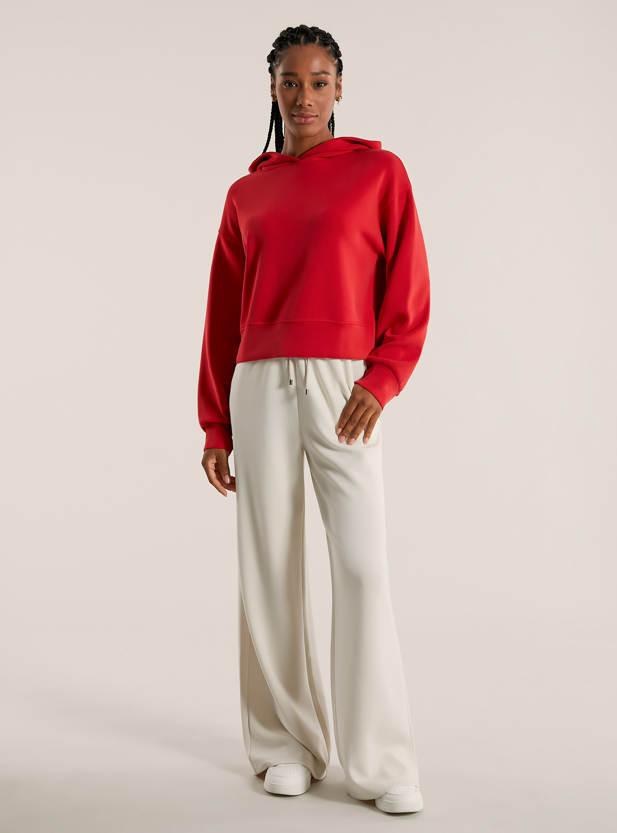 Cropped sweatshirt in soft scuba Alcott Women s Sweatshirts
