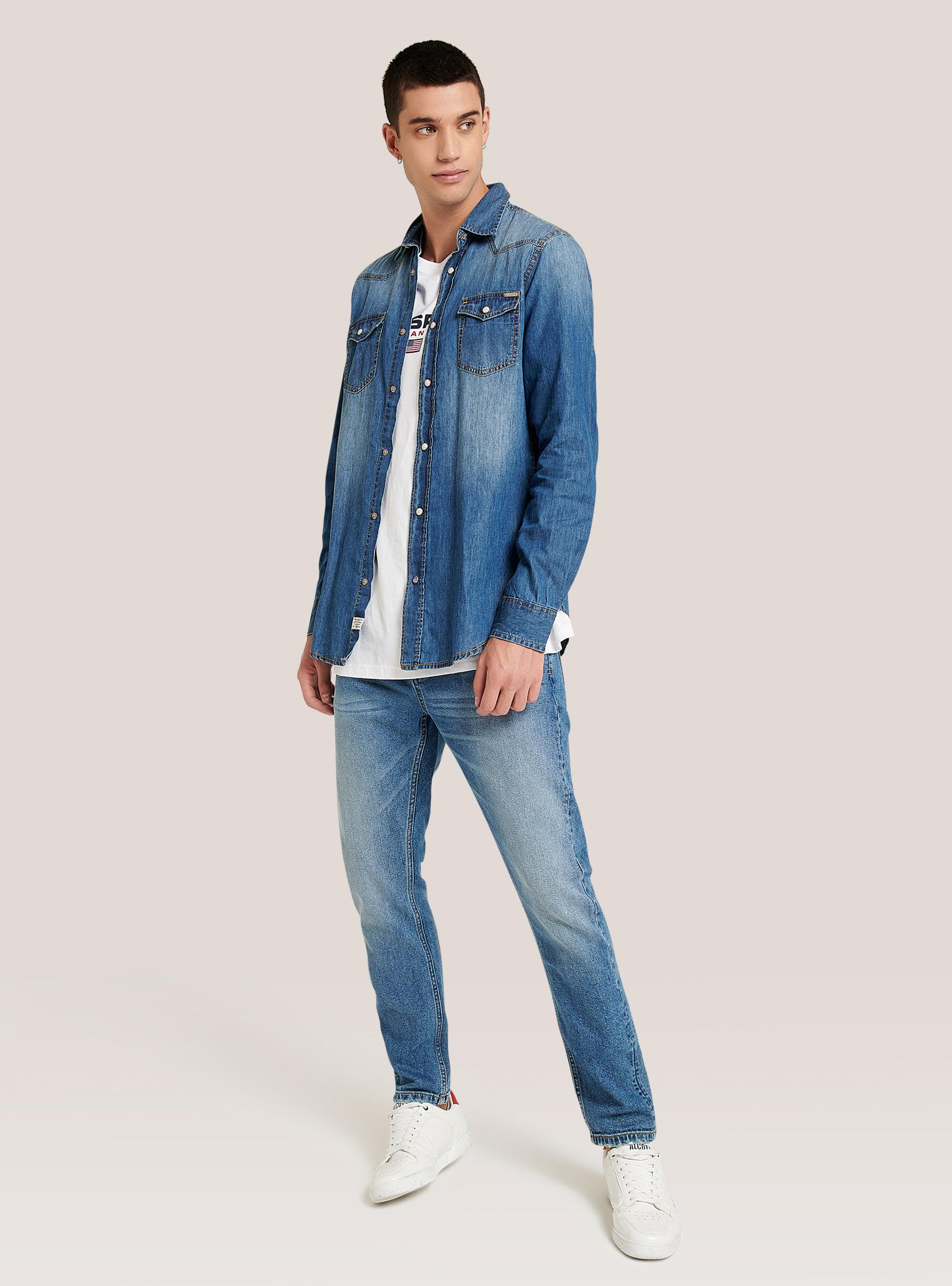 Camicia in denim | Alcott | Camicie Uomo