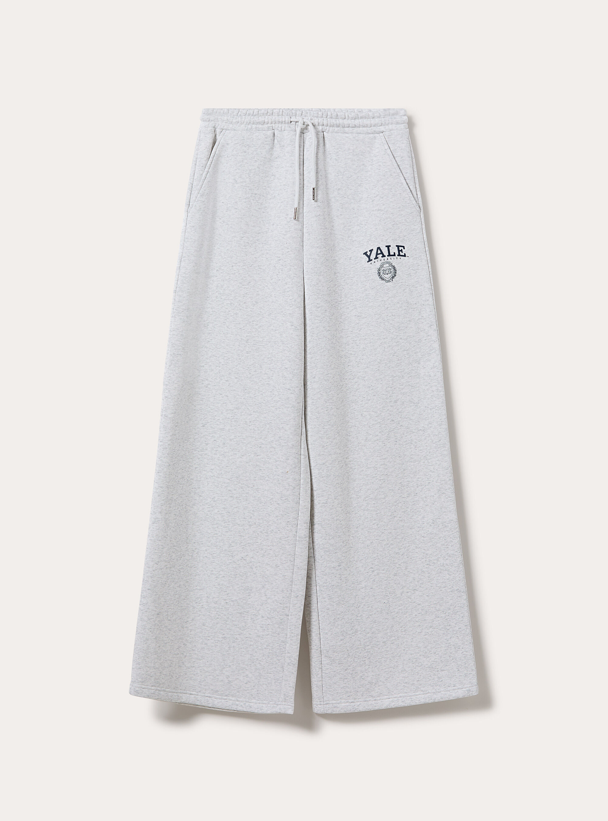 Pantaloni wide leg licenza yale, MGY3 GREY MEL LIGHT