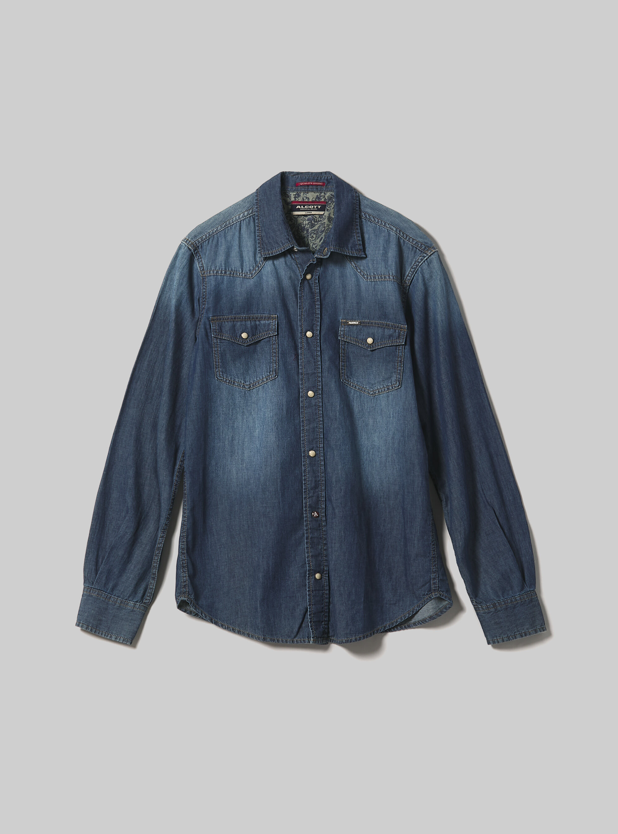 Camisa vaquera, AZUL MARINO