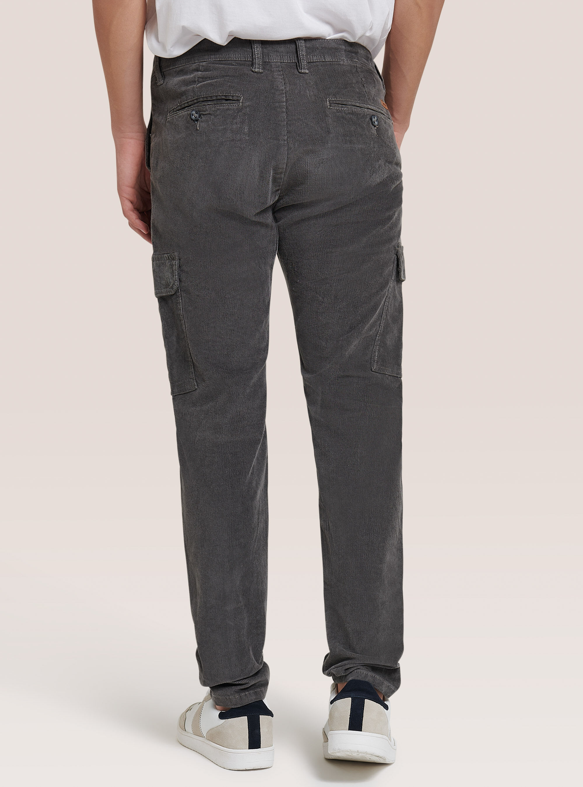 CORDUROYS CARGO CHINO PANTS, SAND