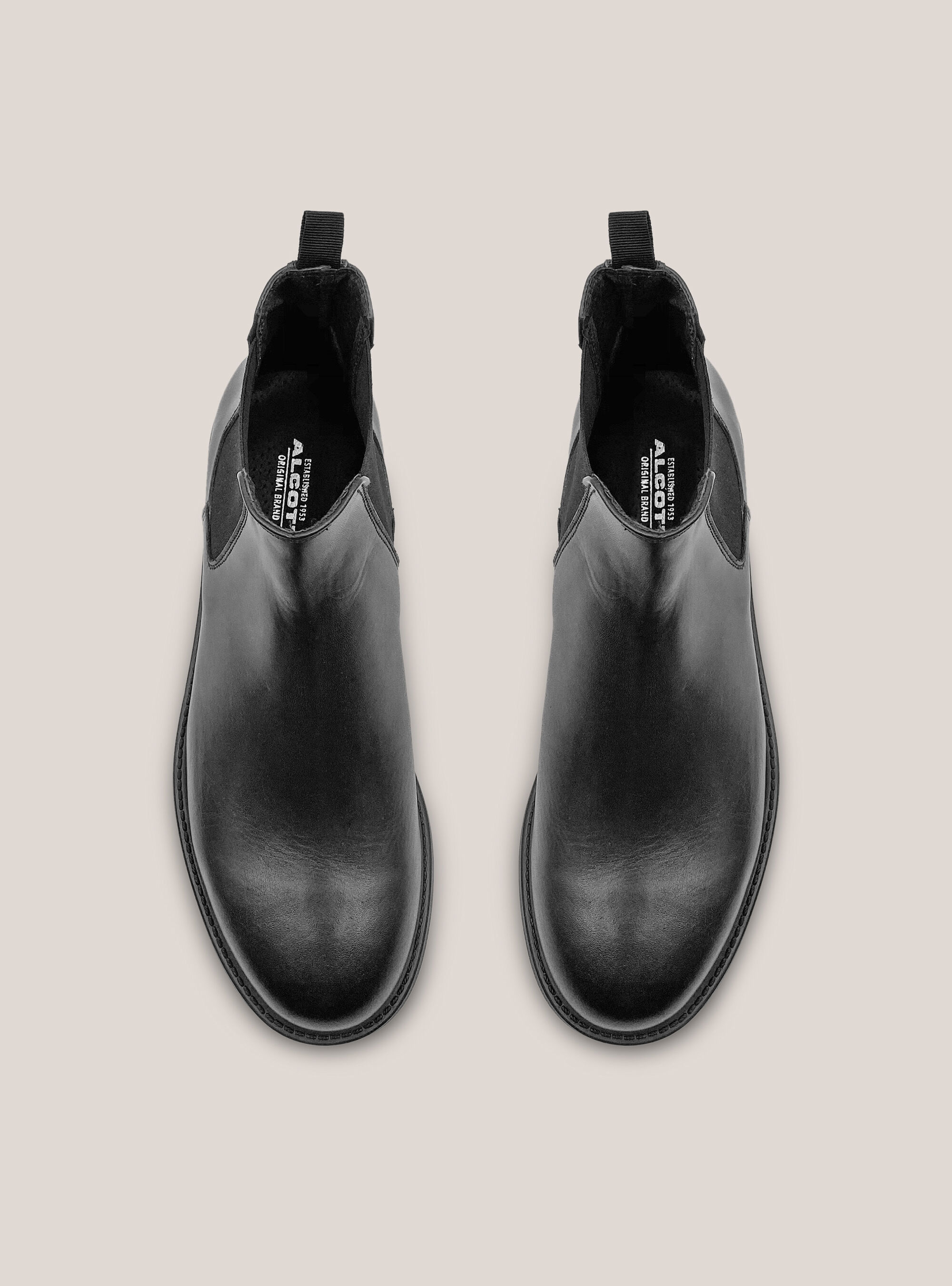 Stivaletti in vera pelle con elastico laterale