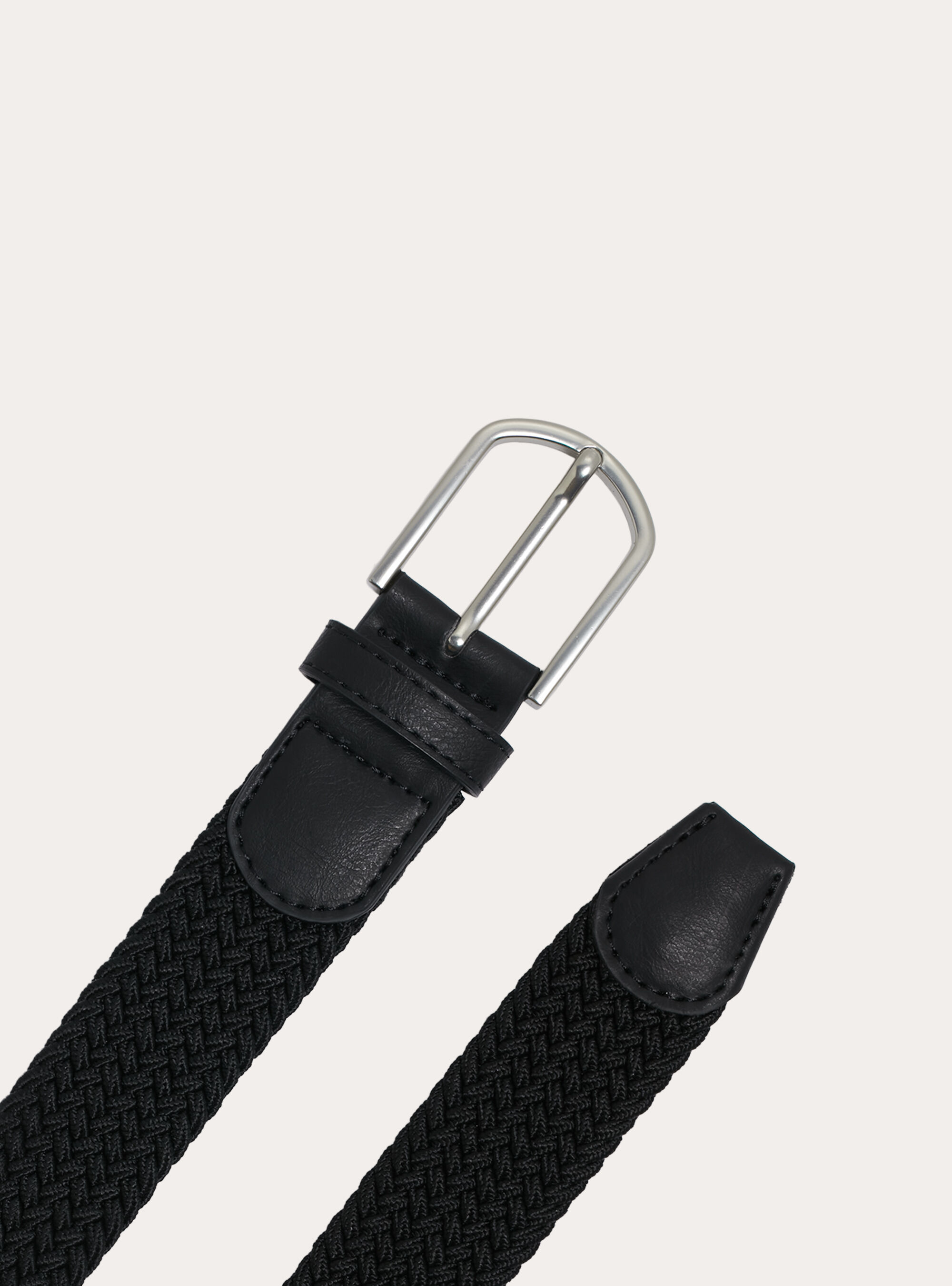 Stretch braided belt, BK1 BLACK