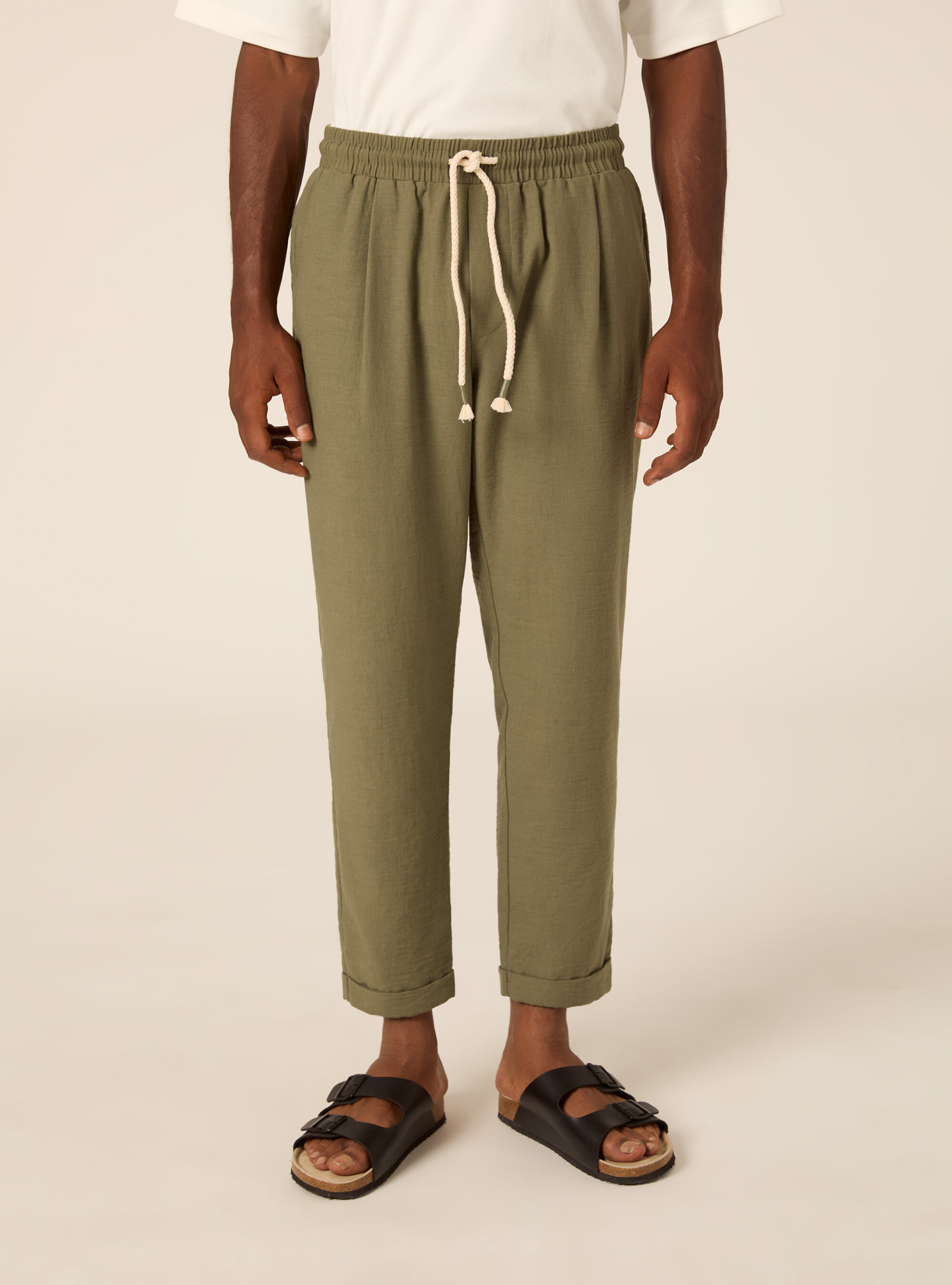 Pantalaccio basico con elastico in vita e coulisse, KY2 KAKY MEDIUM