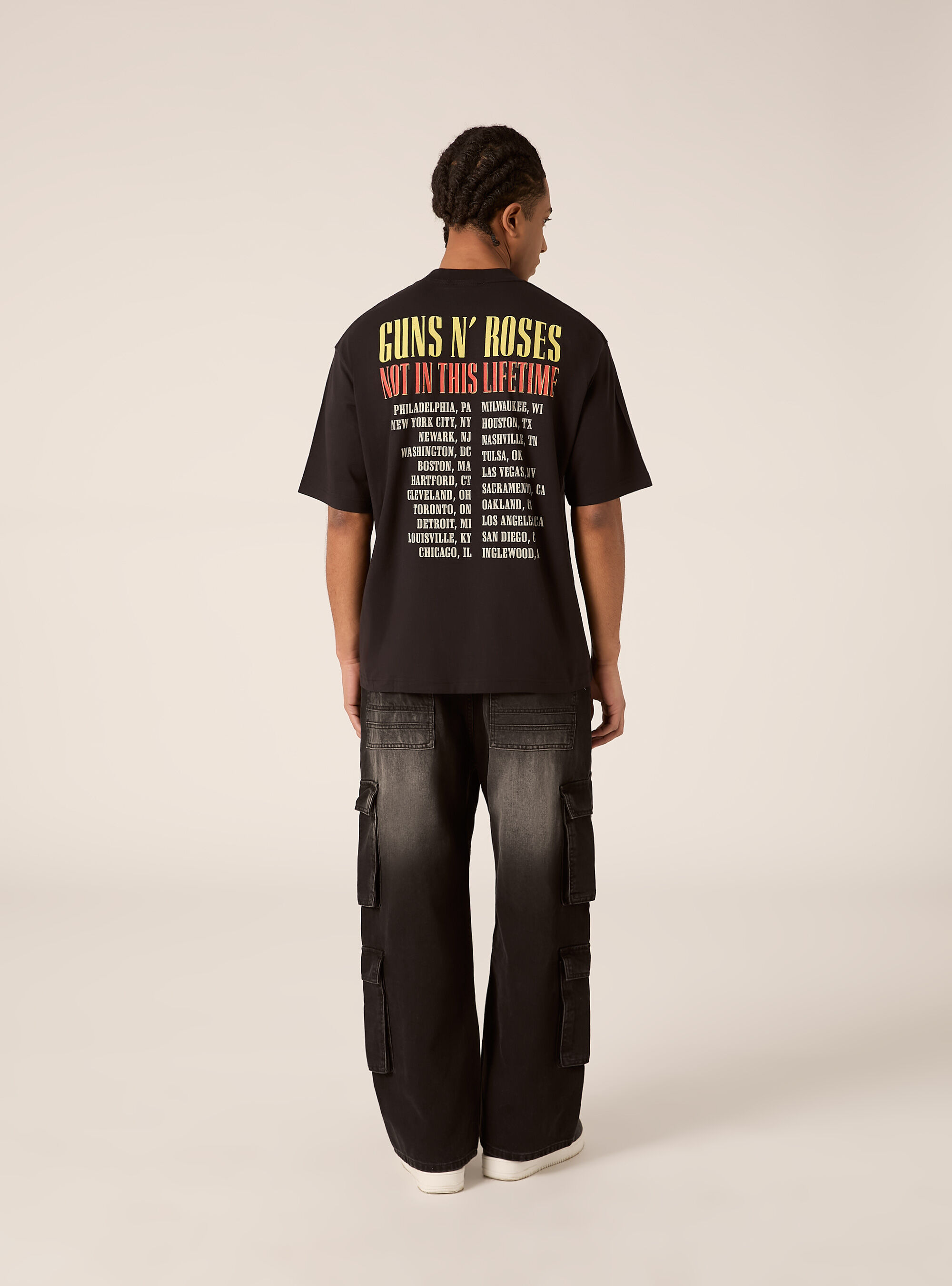 Guns N' Roses boxy fit T-shirt / Alcott, BK1 BLACK