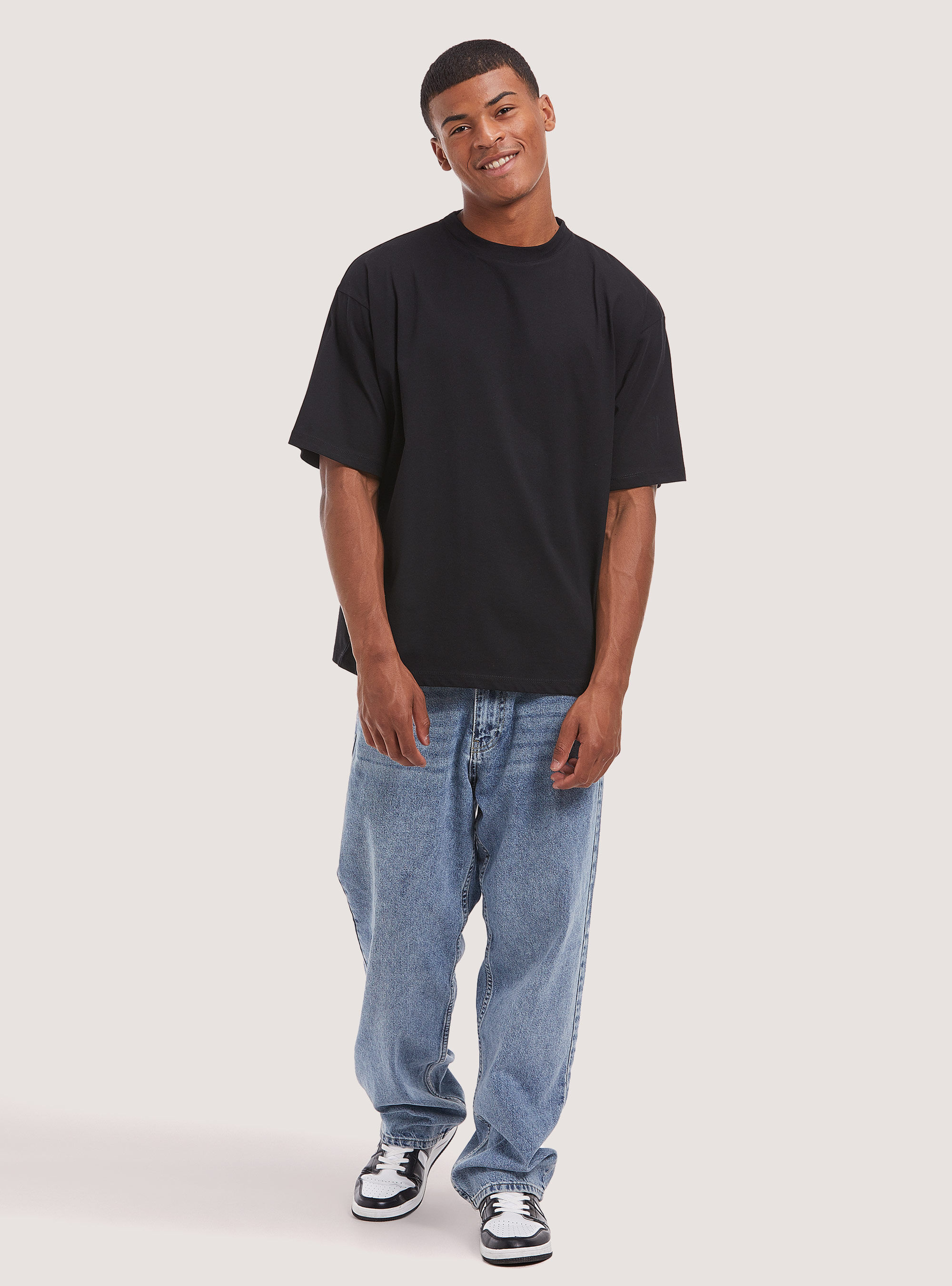 T-shirt en coton oversize, BK1 BLACK