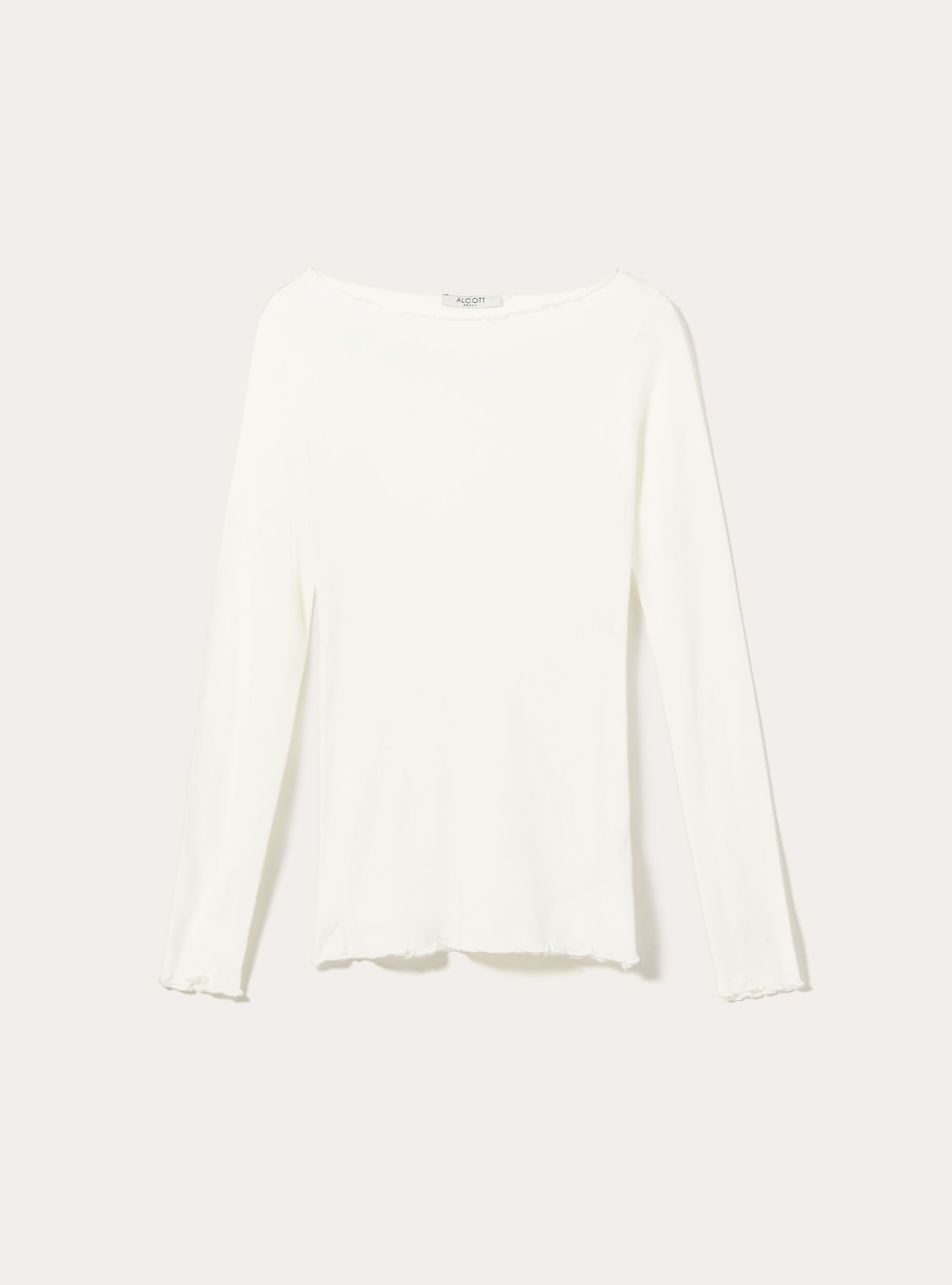 Long-sleeved shirt in wool blend, WH1 OFF WHITE