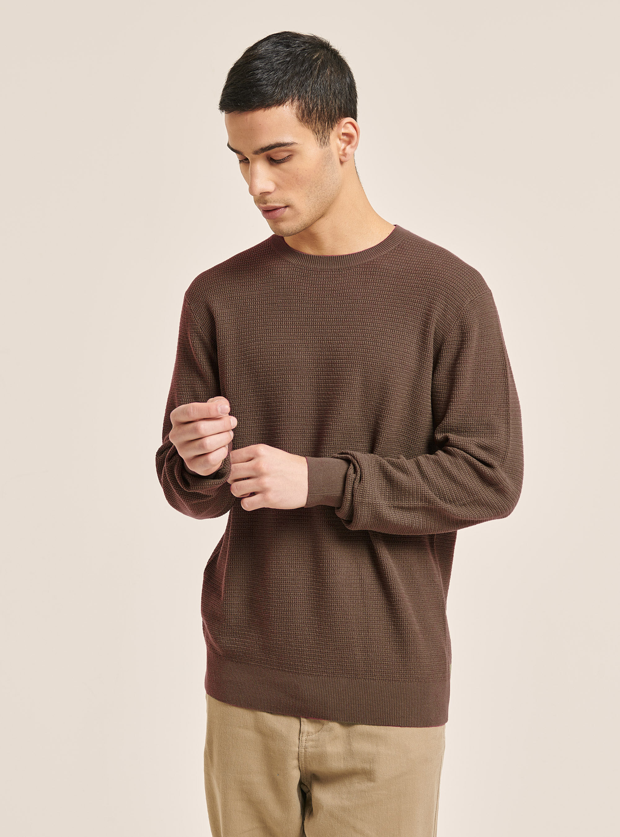 Mens 100 cotton crew cheap neck sweaters