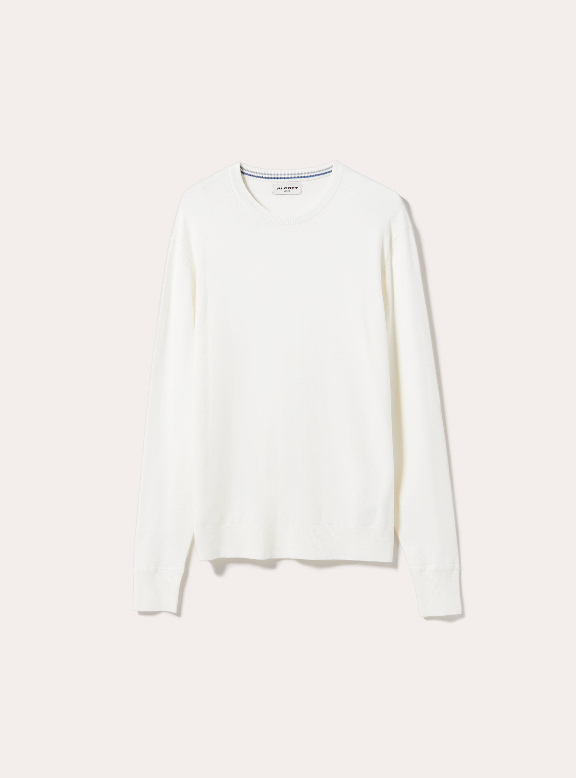 Pullover girocollo in viscosa, WH2 WHITE