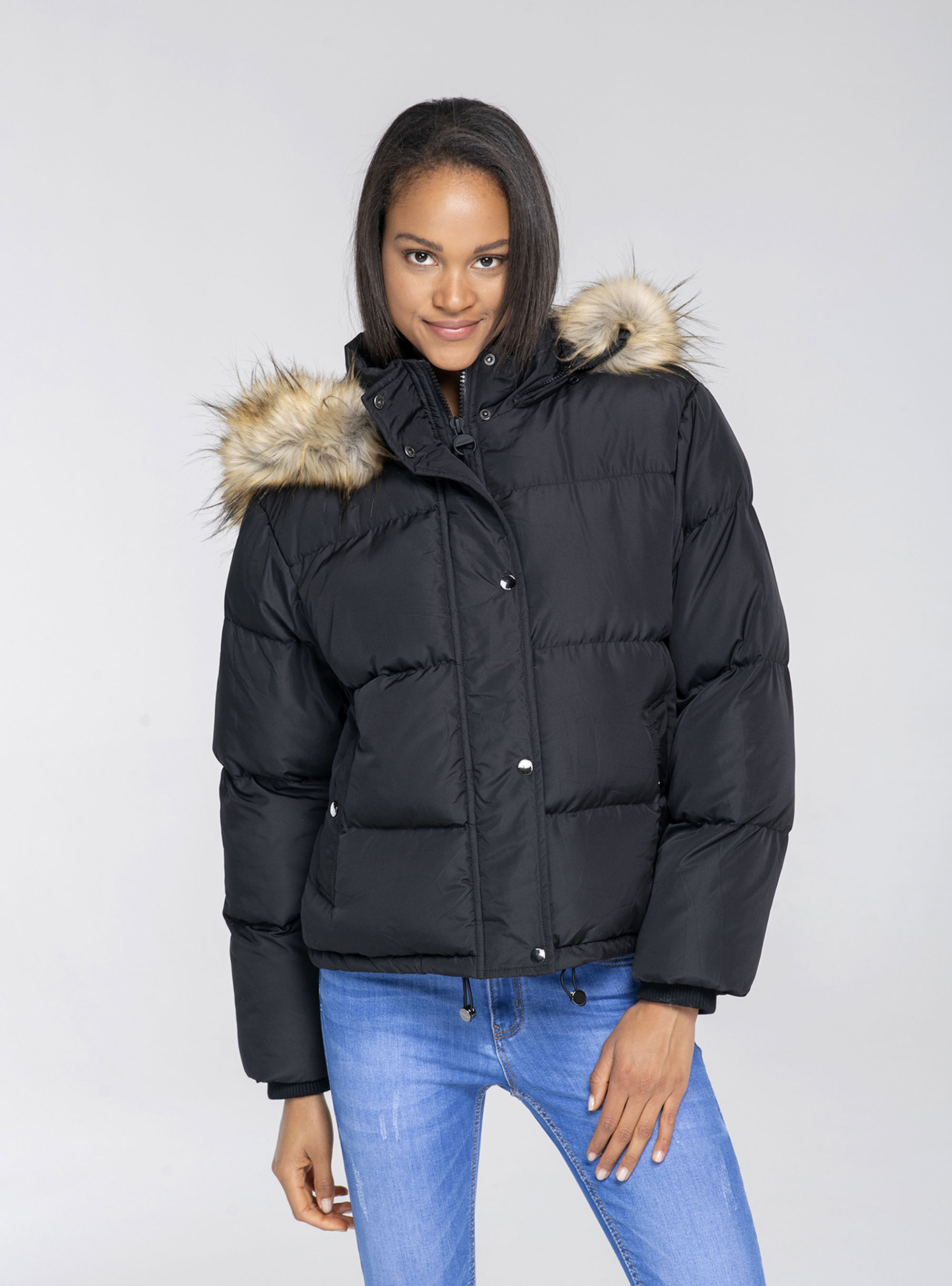 Puffa jacket, BLACK