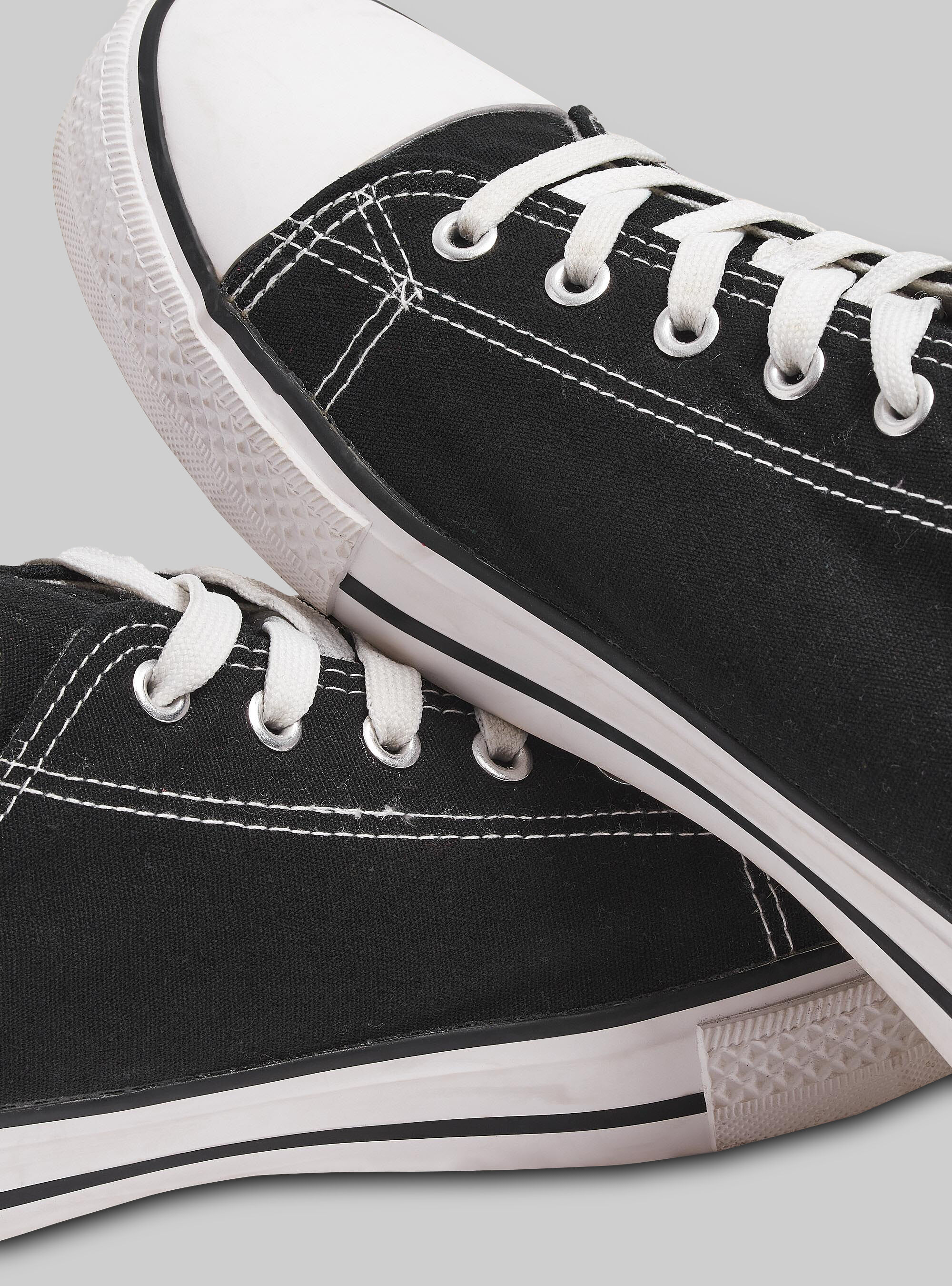 Sneakers bassa in tela, NEGRO