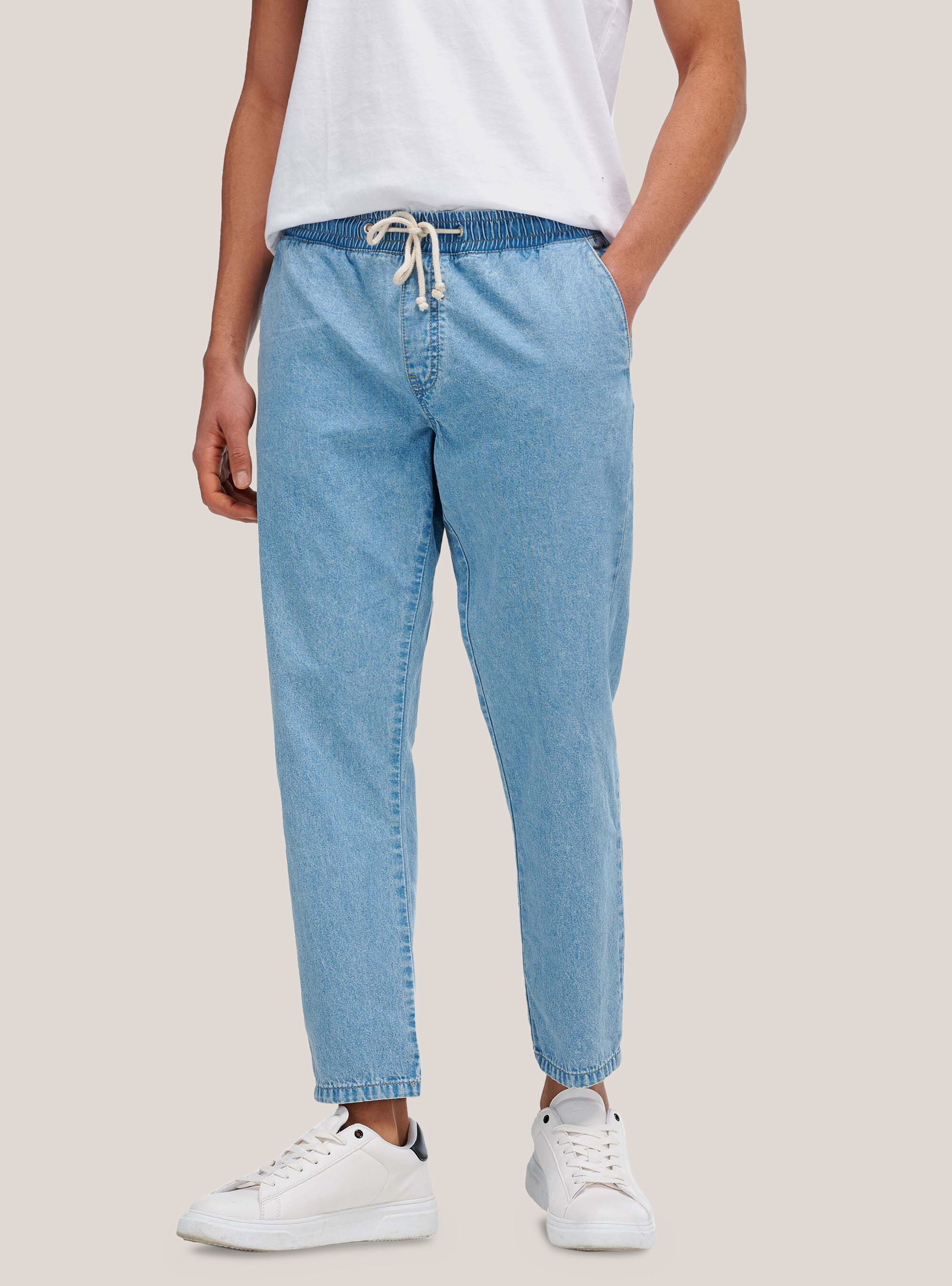 light denim joggers